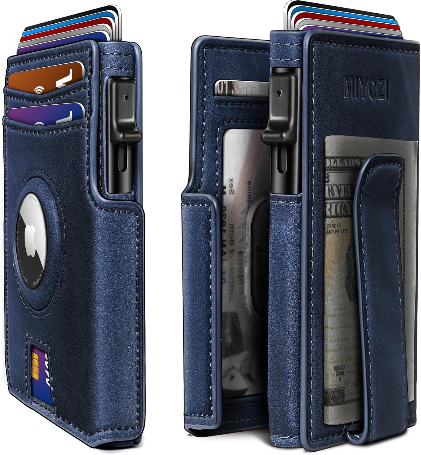 Men's Slim RFID Wallet with AirTag Holder - Secure & Stylish Leather Design - Abbycart