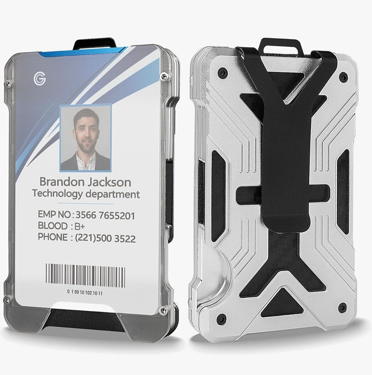 Men's Slim Wallet with AirTag Holder and Money Clip – RFID Protected