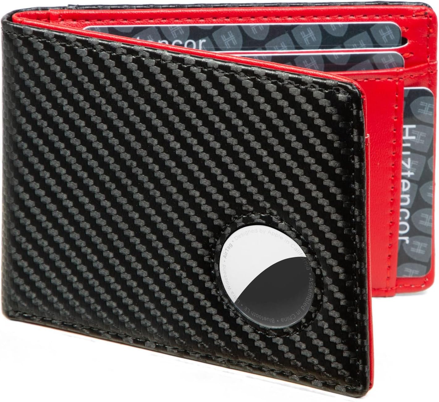 Minimalist Airtag Wallet for Men – RFID Blocking Leather Wallet with AirTag Holder - Abbycart