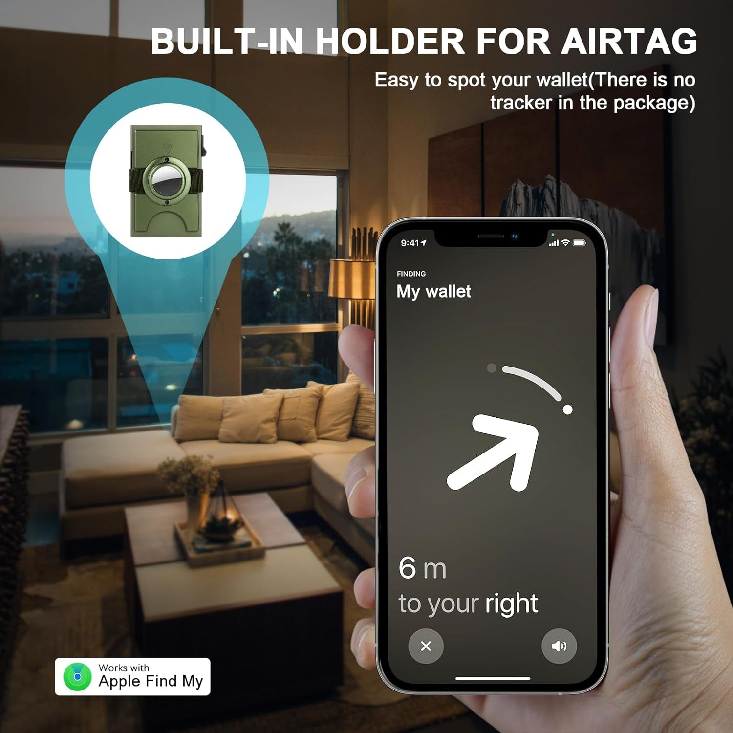 Minimalist Airtag Wallet for Men - Slim RFID Blocking Metal Card Holder with Pop - Up Mechanism, Holds 12+ Cards - Abbycart