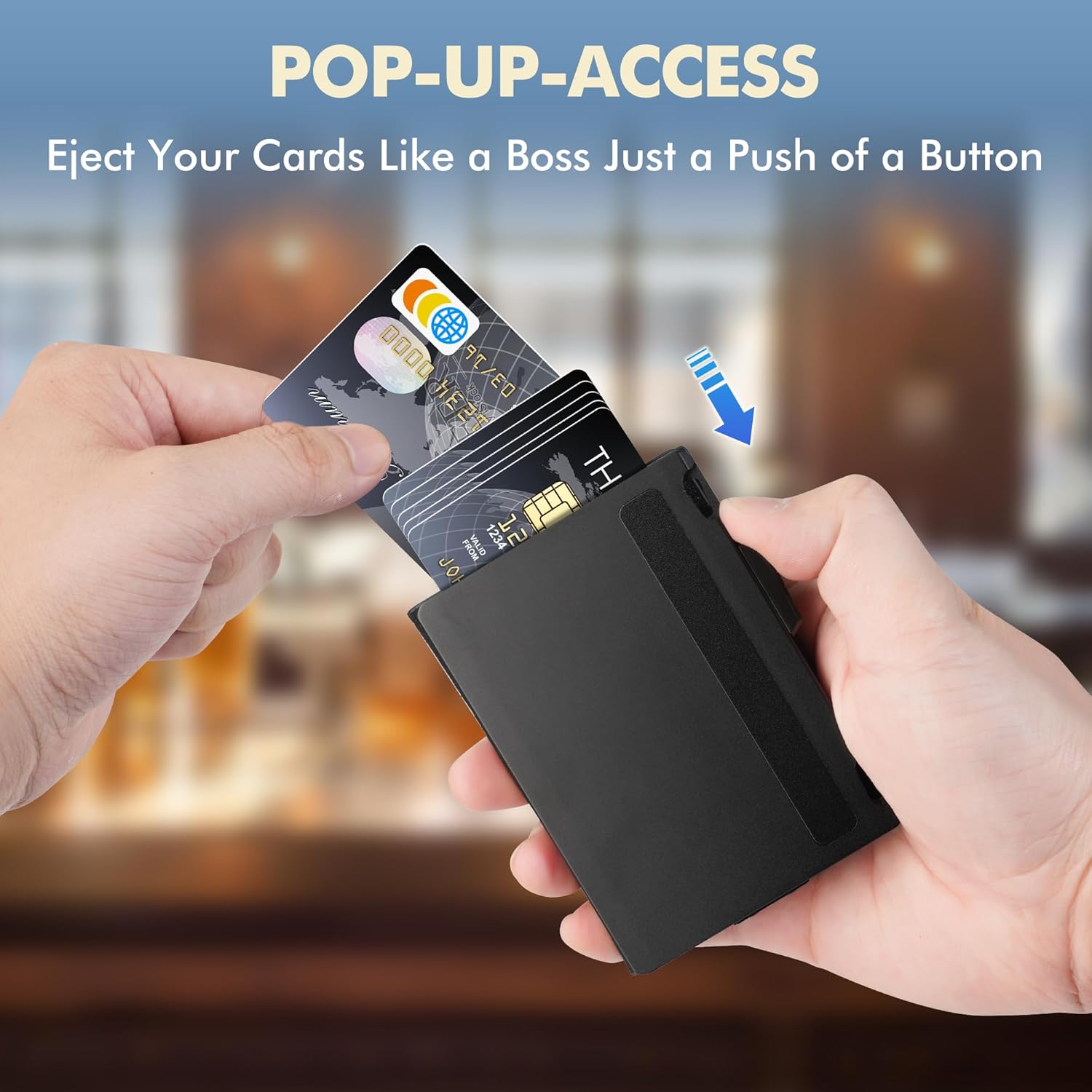 Minimalist Men’s Wallet with Smart Pop - Up Mechanism - Abbycart