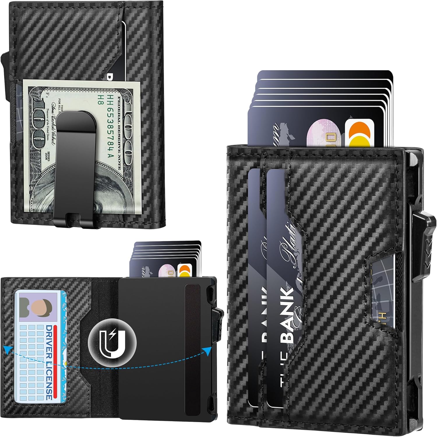 Minimalist Men’s Wallet with Smart Pop - Up Mechanism - Abbycart