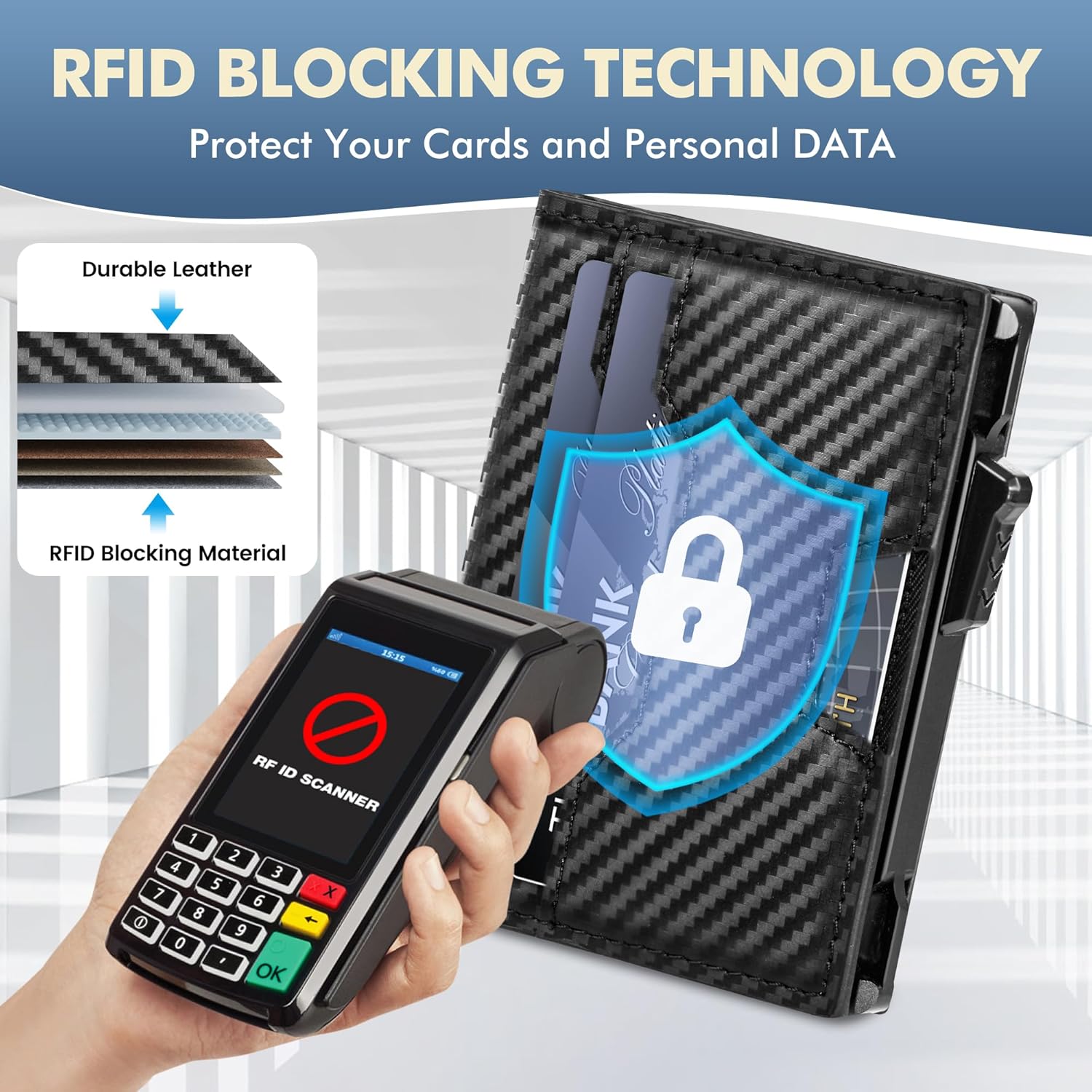 Minimalist Men’s Wallet with Smart Pop - Up Mechanism - Abbycart