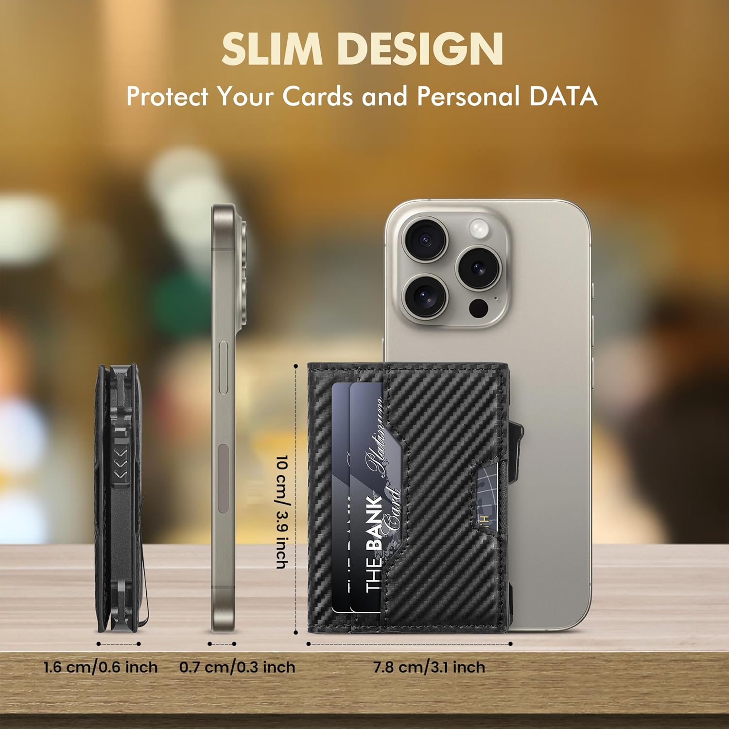 Minimalist Men’s Wallet with Smart Pop - Up Mechanism - Abbycart