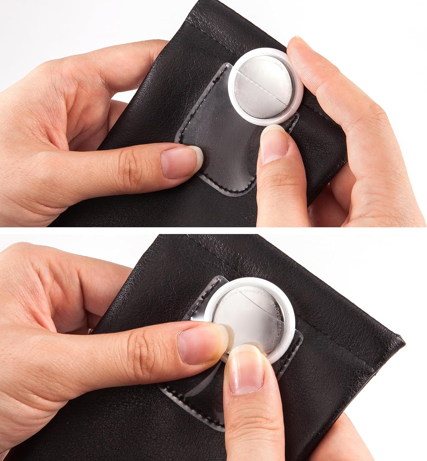 Multi-Functional Leather Sunglasses Pouch with AirTag Holder - Secure Travel Case for Glasses and Accessories - Abbycart