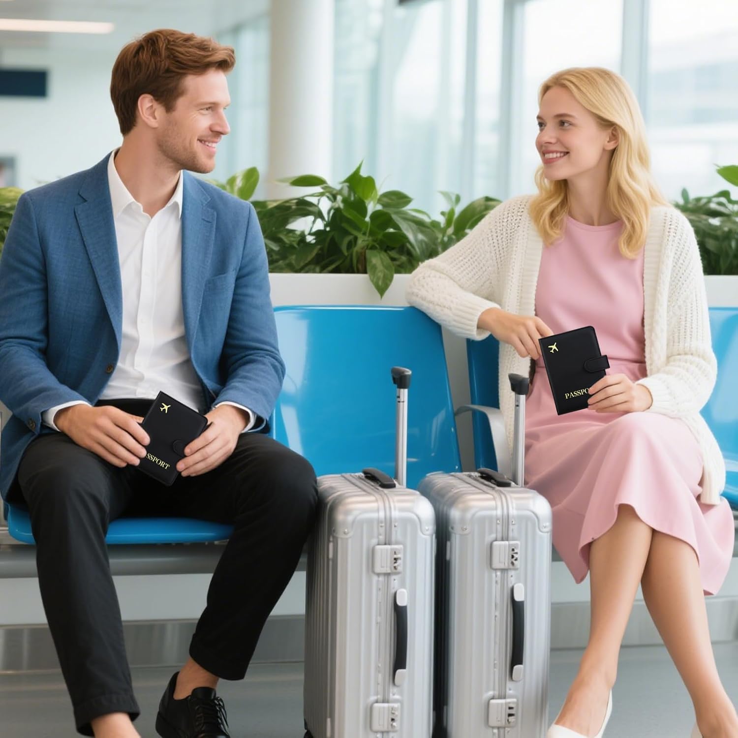 Passport Holder with AirTag Slot – RFID Travel Wallet - Abbycart