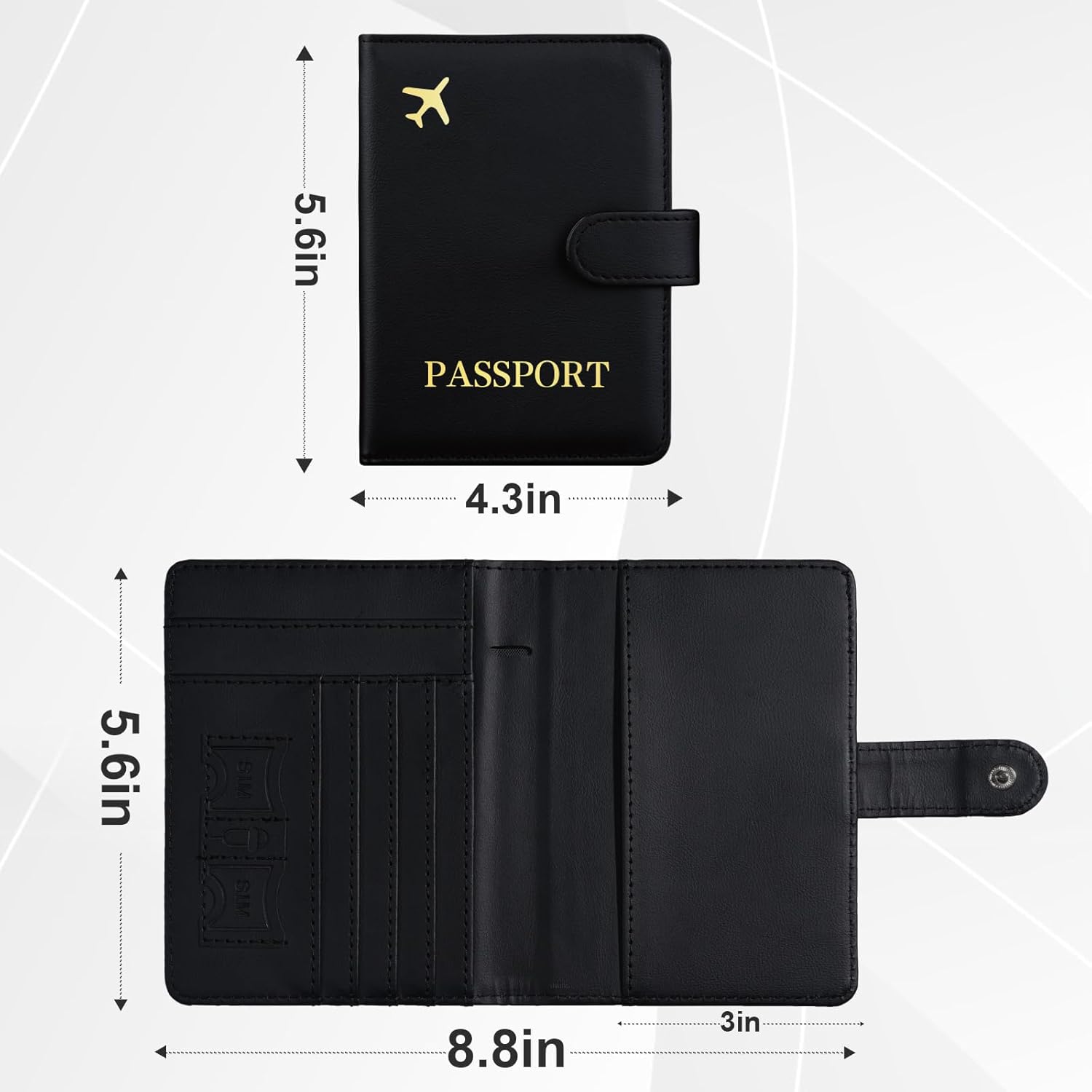 Passport Holder with AirTag Slot – RFID Travel Wallet - Abbycart
