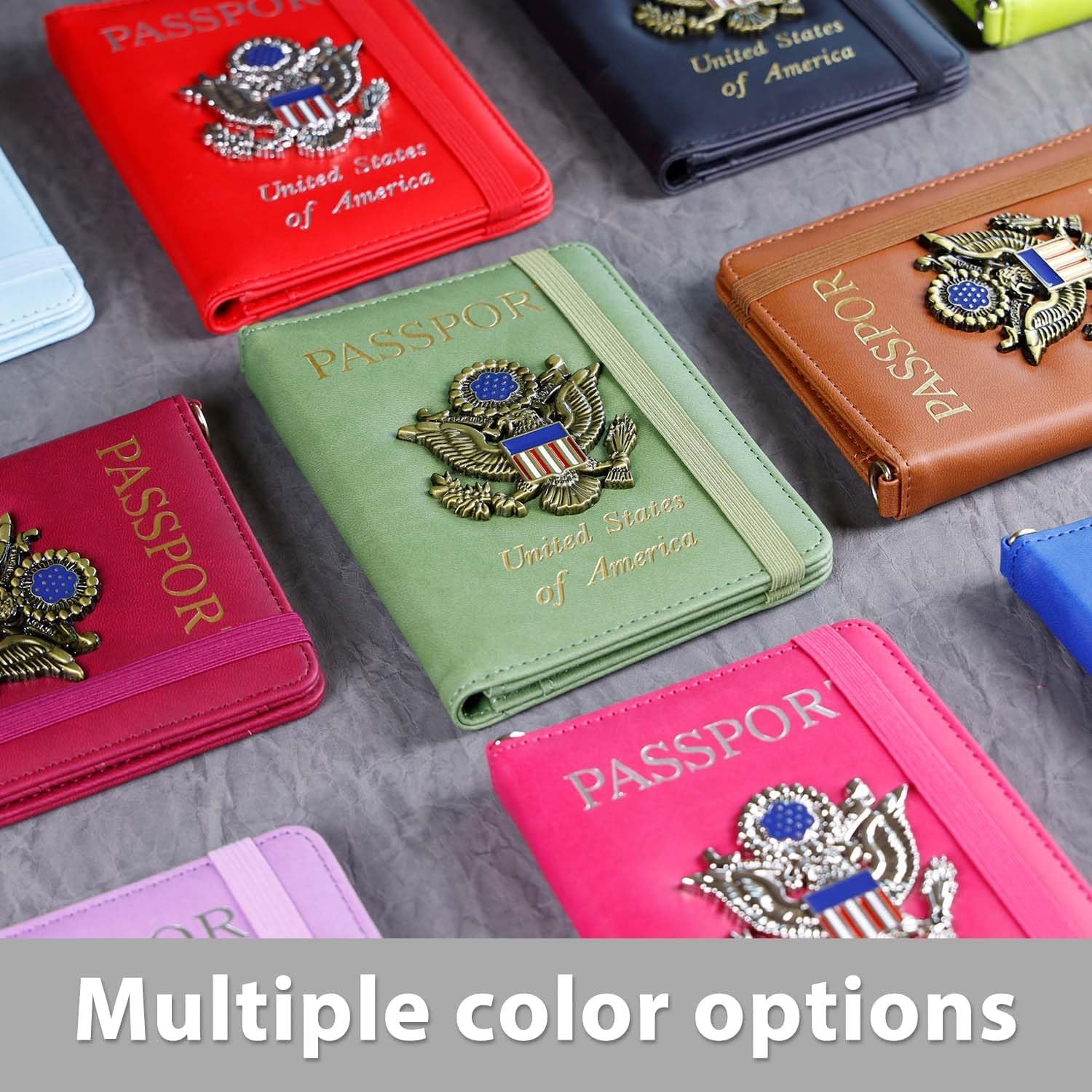 Passport Holder with Airtag Slot,Passport - Wallet - Holder for Women,For Family, Rfid Passport Book Card Slot Waterproof, Passport Holder for Travel (Moss Green1) - Abbycart