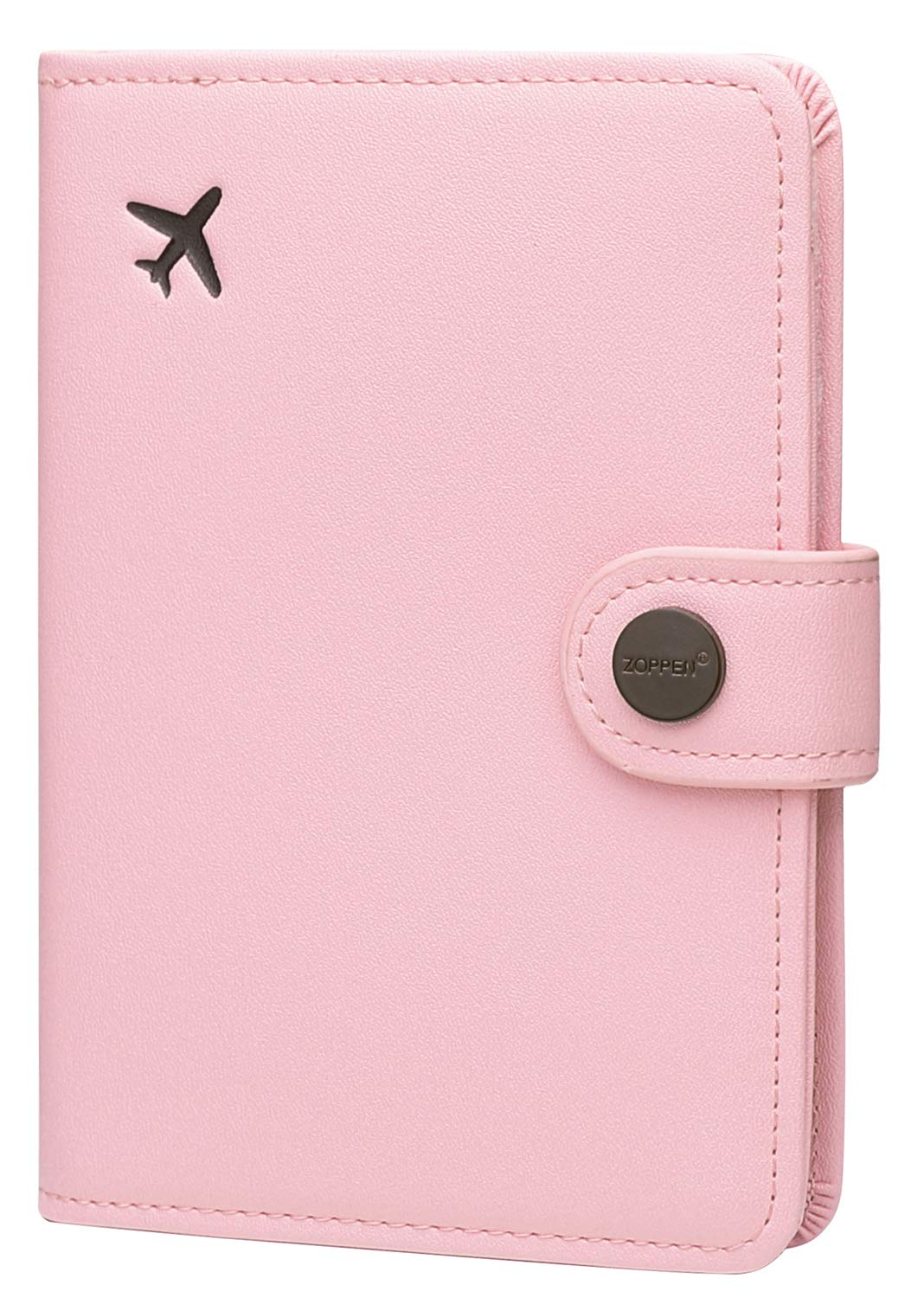 Pink RFID Passport Holder Travel Wallet for Women with Card Slots