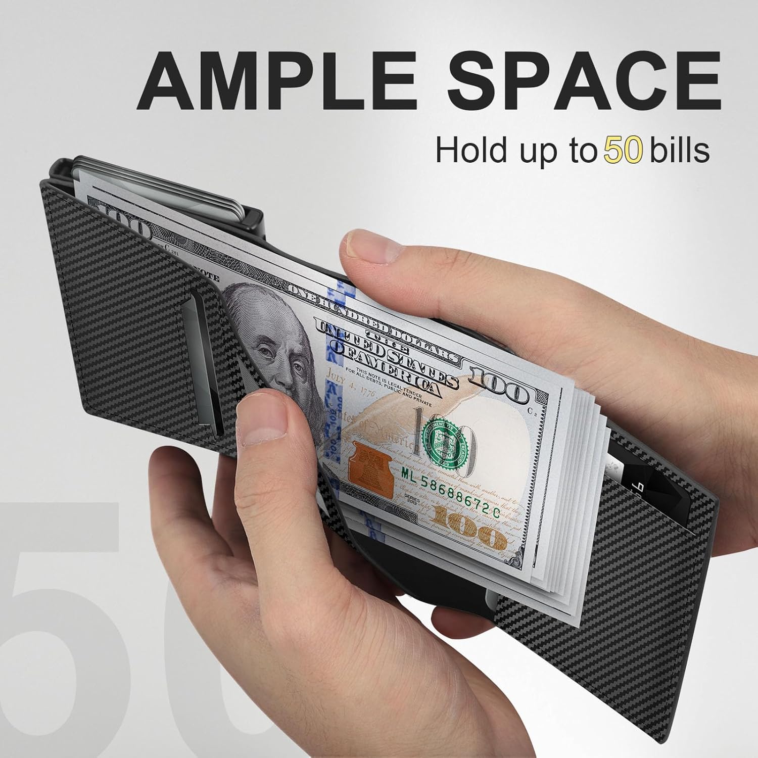 Pop - Up Slim RFID Wallet for Men with 10 - 14 Card Holder & Cash Slot - Abbycart