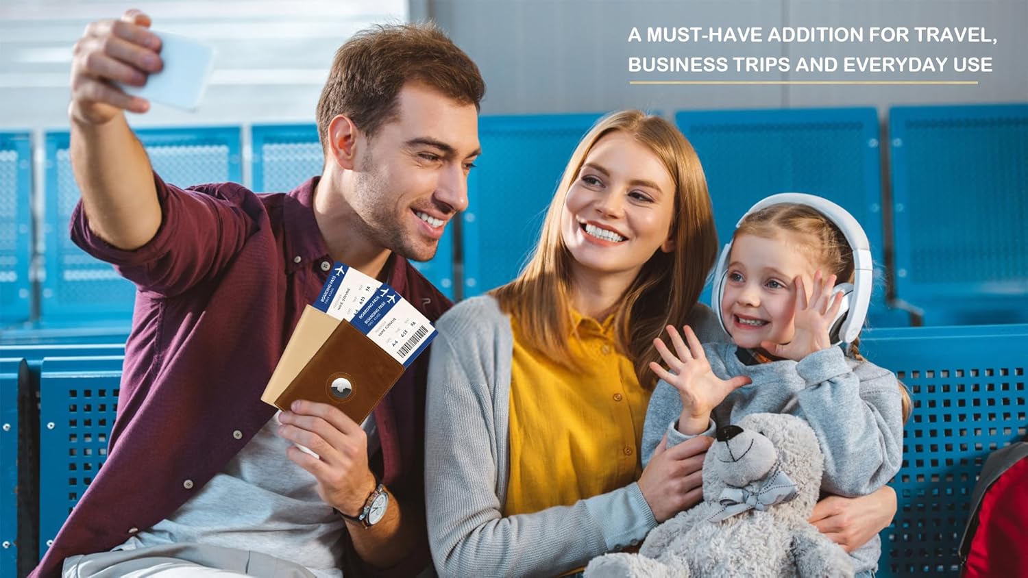 Real Leather AirTag Passport Holder – Handmade Travel Wallet for Men & Women - Abbycart