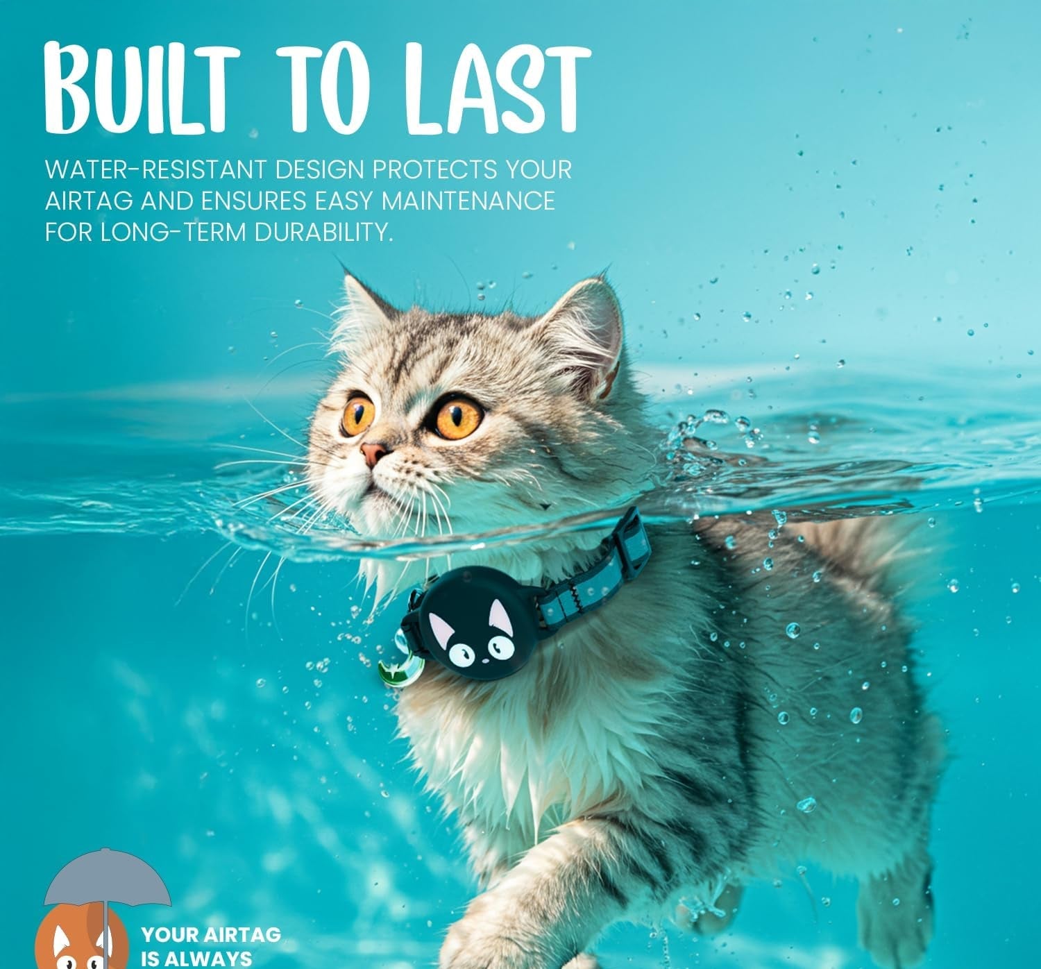 Reflective AirTag Cat Collar – GPS Tracker & Breakaway - Abbycart