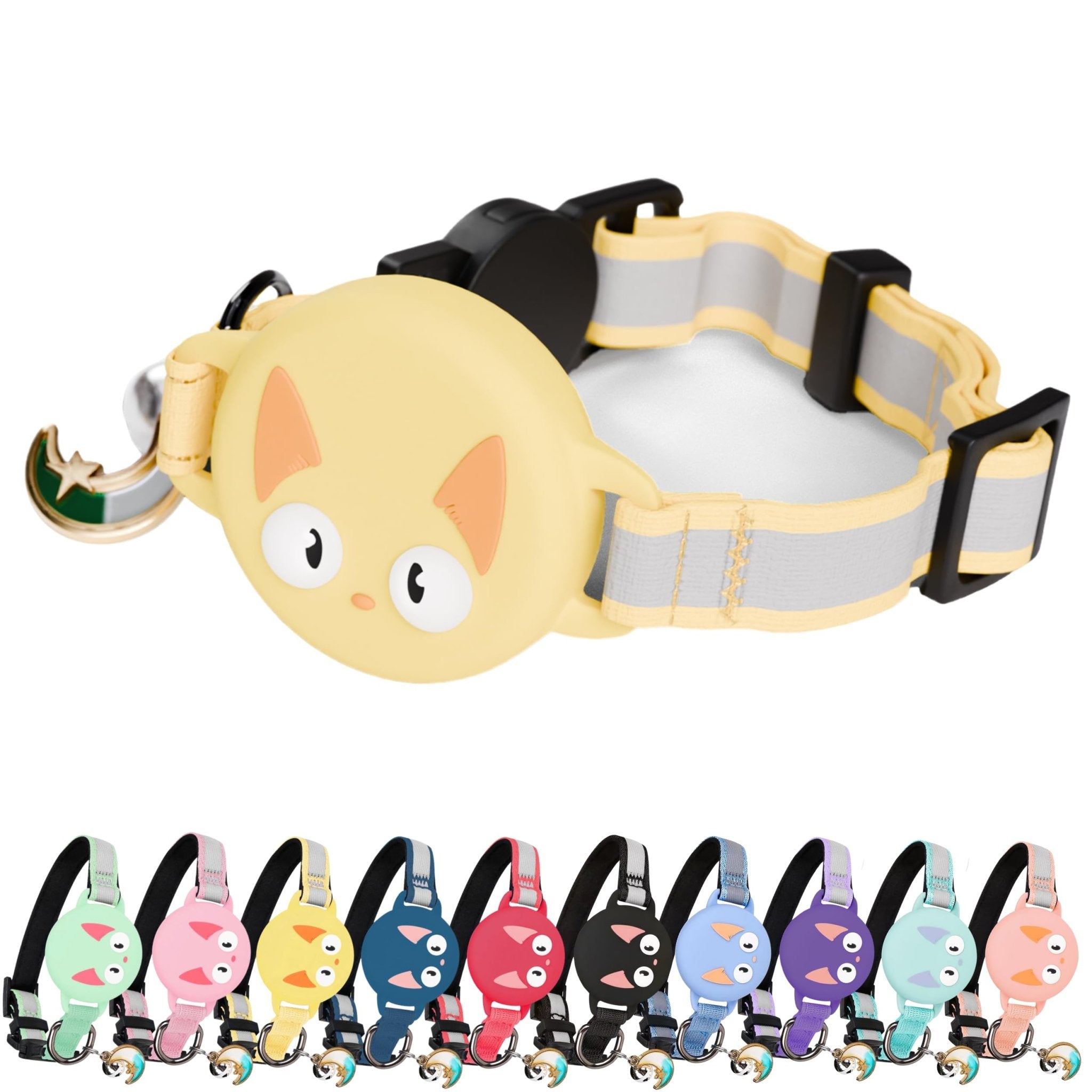 Reflective AirTag Cat Collar – GPS Tracker & Breakaway - Abbycart