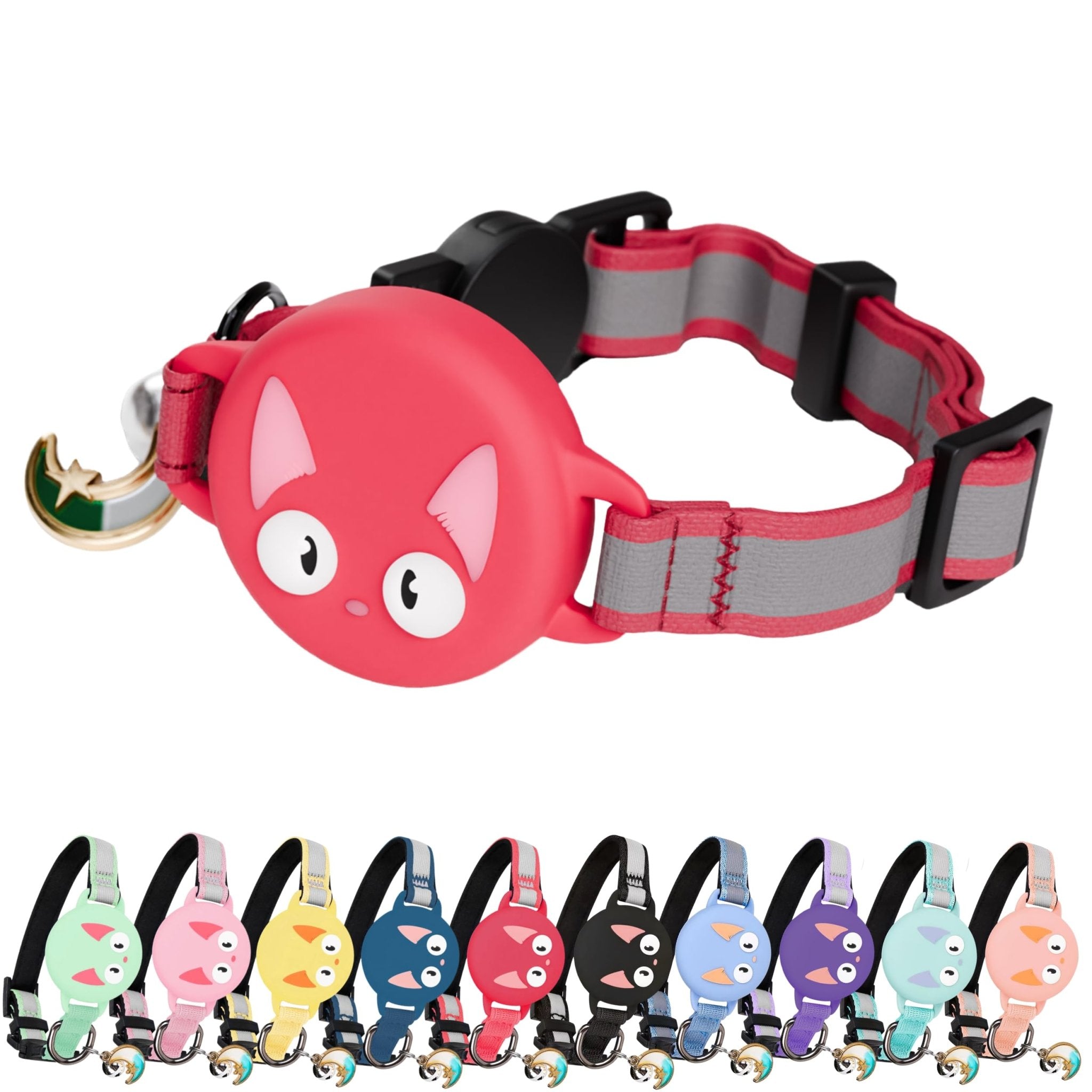Reflective AirTag Cat Collar – GPS Tracker & Breakaway - Abbycart