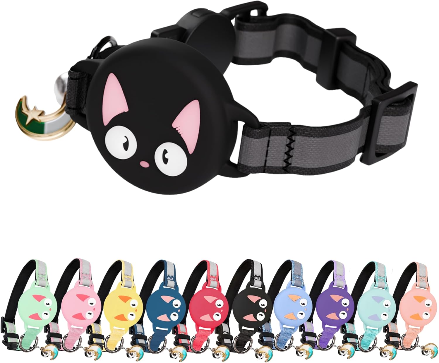 Reflective AirTag Cat Collar – GPS Tracker & Breakaway - Abbycart