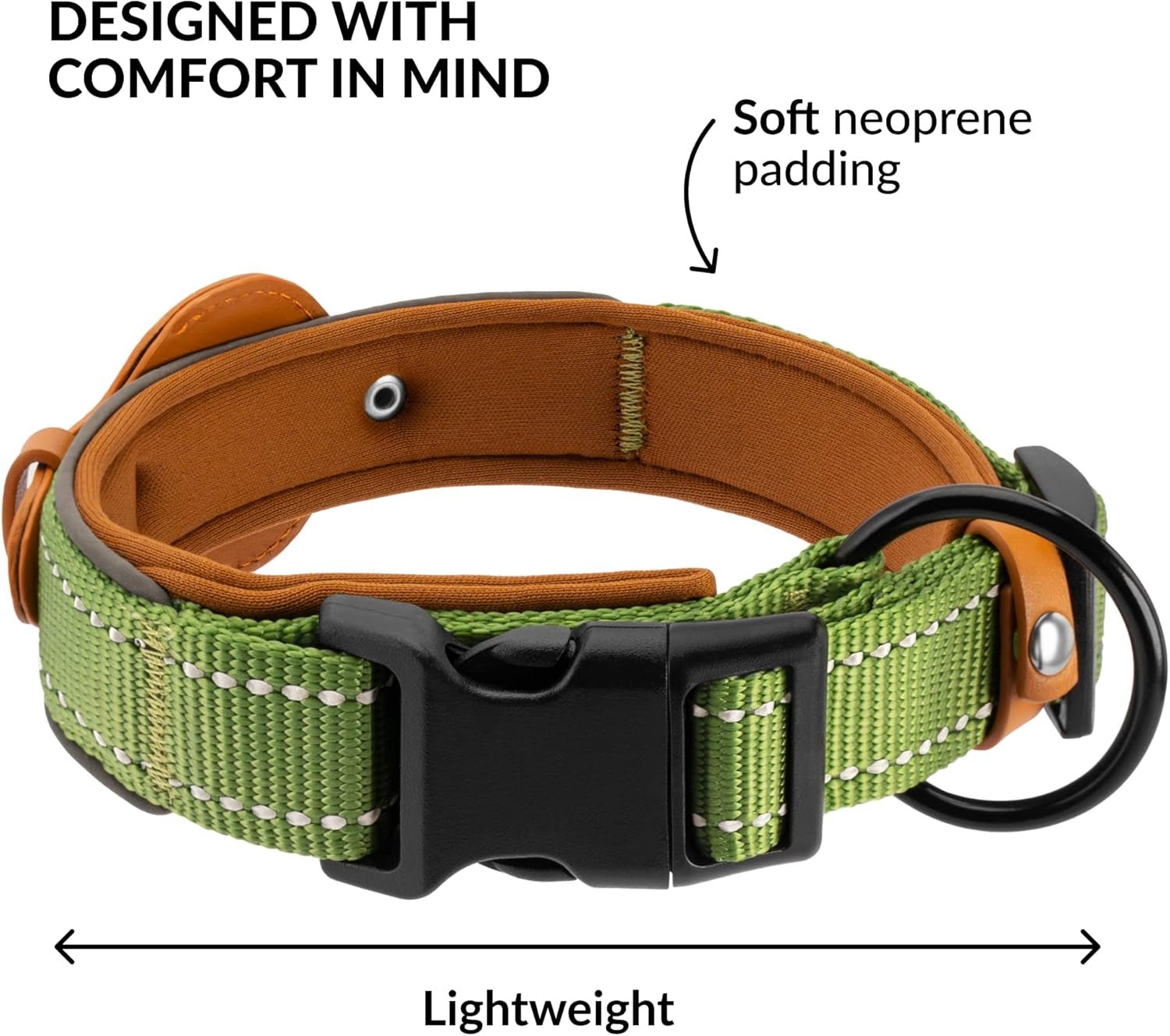 Reflective Airtag Dog Collar – Adjustable, Durable, and Comfortable for All Breeds - Abbycart