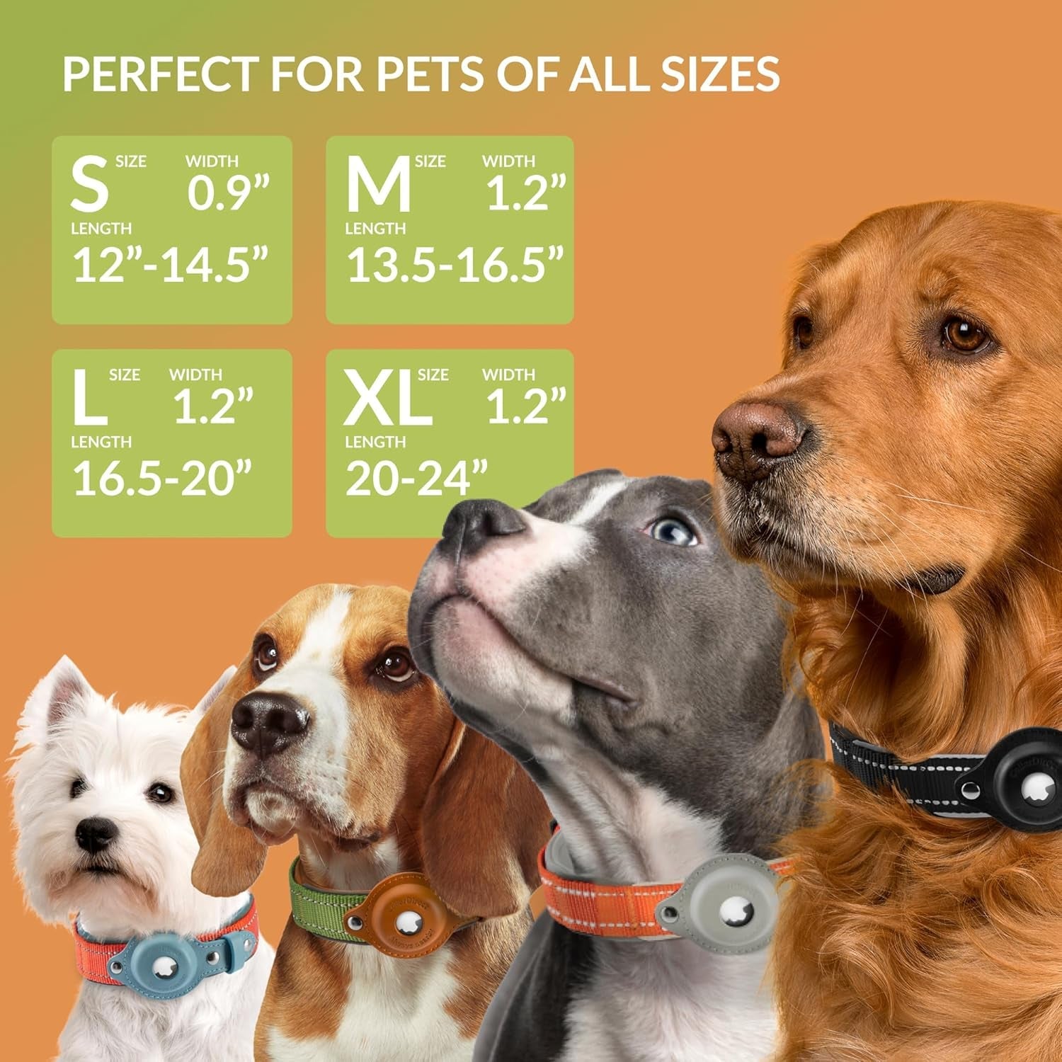 Reflective Airtag Dog Collar – Adjustable, Durable, and Comfortable for All Breeds - Abbycart