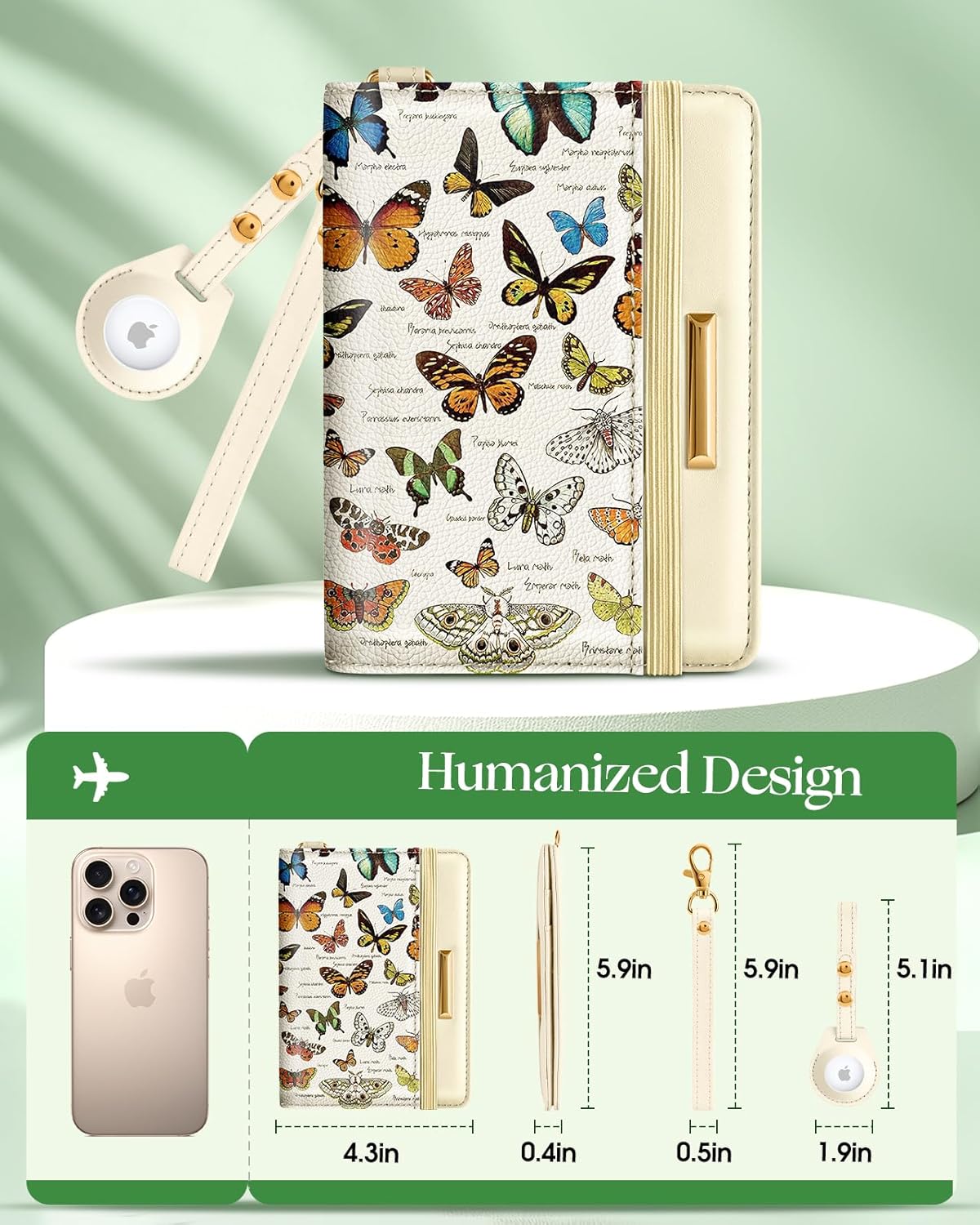 RFID AirTag Passport Holder Wallet for Women Travel - Abbycart