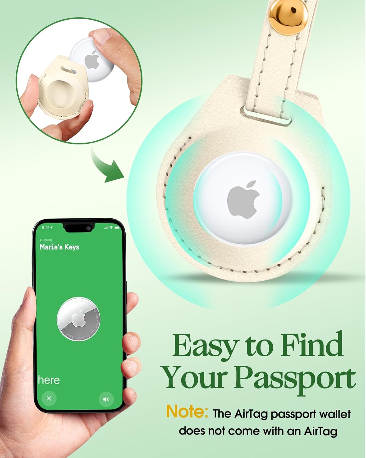 RFID AirTag Passport Holder Wallet for Women Travel - Abbycart