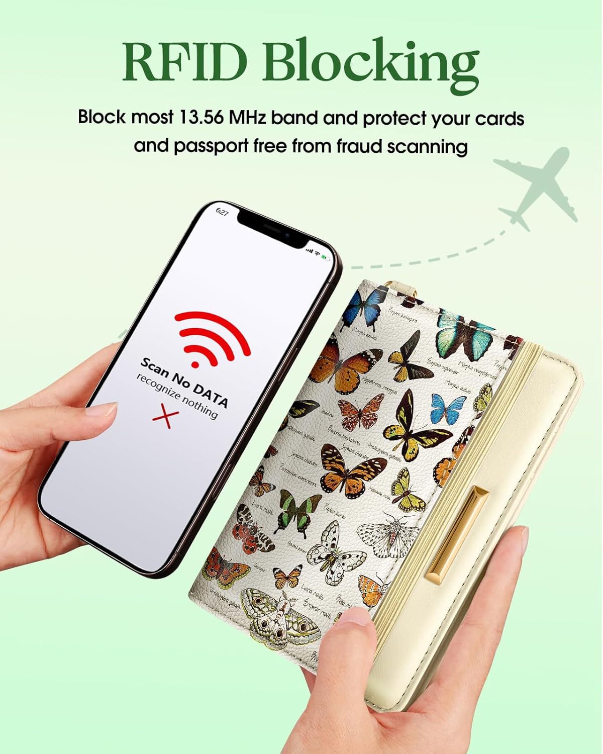 RFID AirTag Passport Holder Wallet for Women Travel - Abbycart