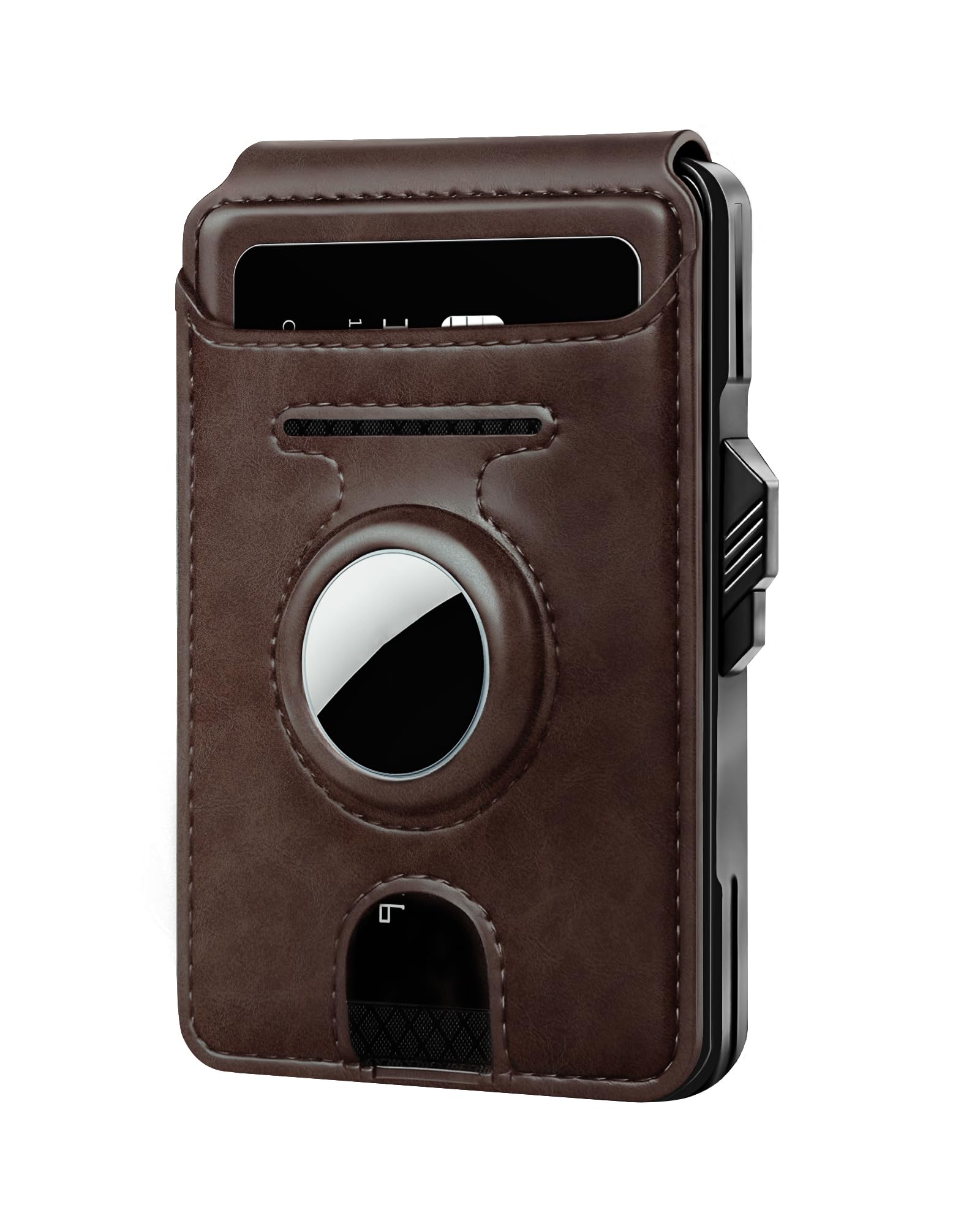 RFID AirTag Wallet for Men Pop Up Card Holder Slim Case