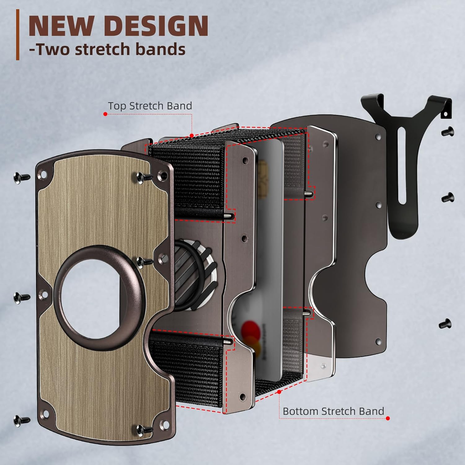 RFID Blocking Airtag Wallet for Men โ Slim Aluminum Design, Holds 15 Cards, Built-In Airtag Slot