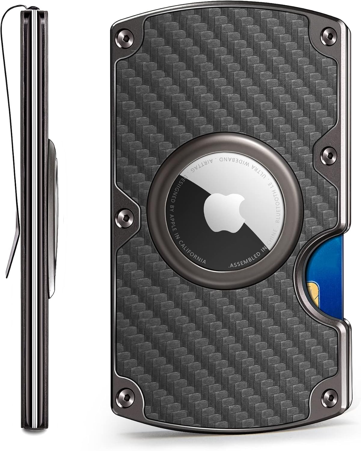 RFID Blocking Airtag Wallet for Men – Slim Aluminum Design, Holds 15 Cards, Built-In Airtag Slot