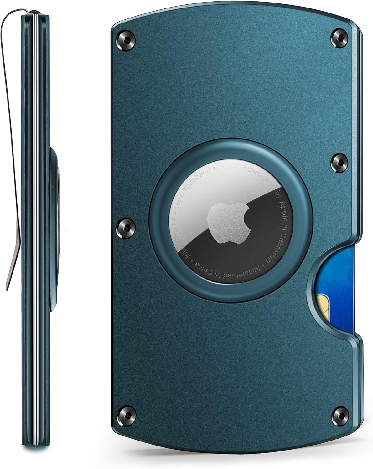 RFID Blocking Airtag Wallet for Men – Slim Aluminum Design, Holds 15 Cards, Built-In Airtag Slot