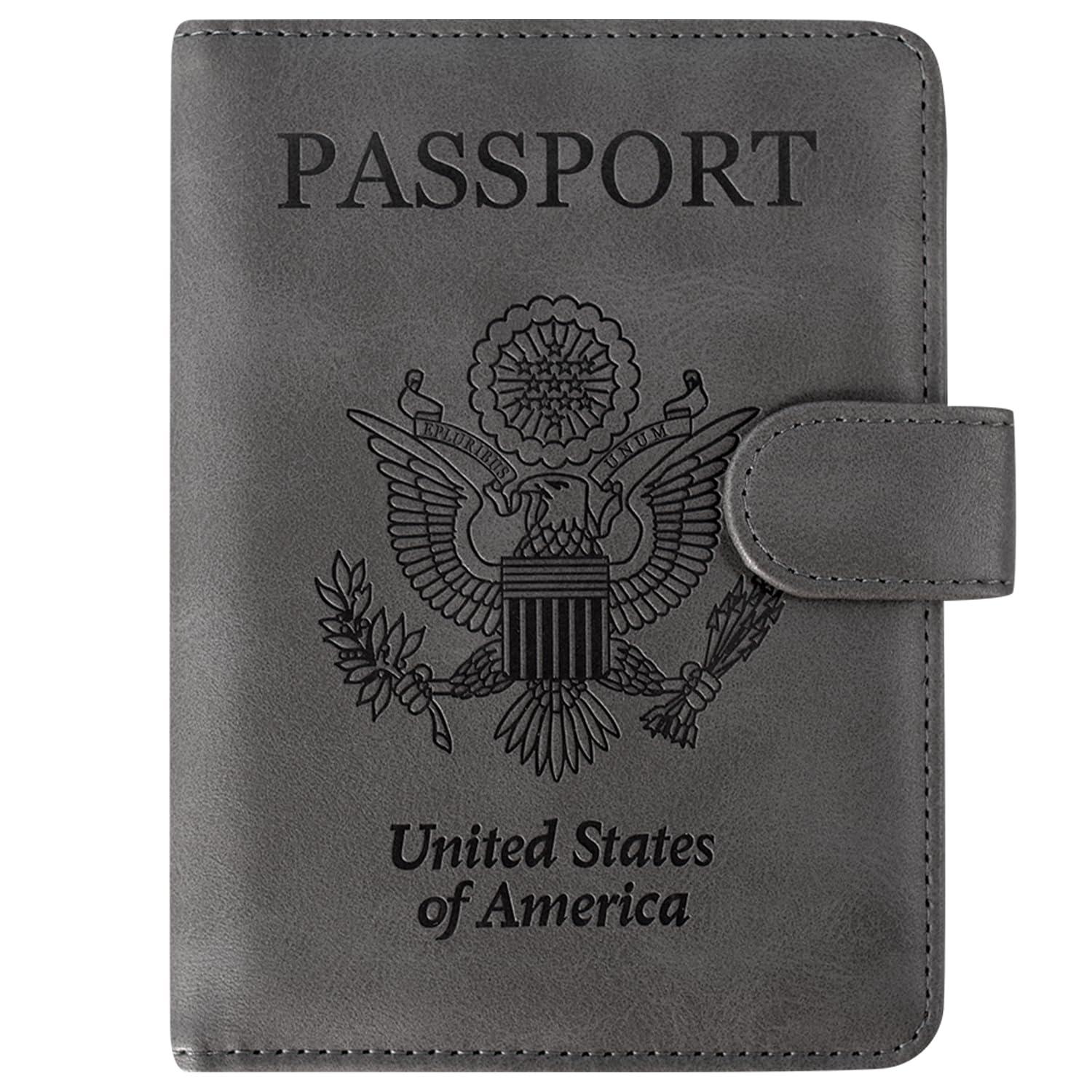 RFID Blocking Passport Holder Travel Wallet for Men & Women Black