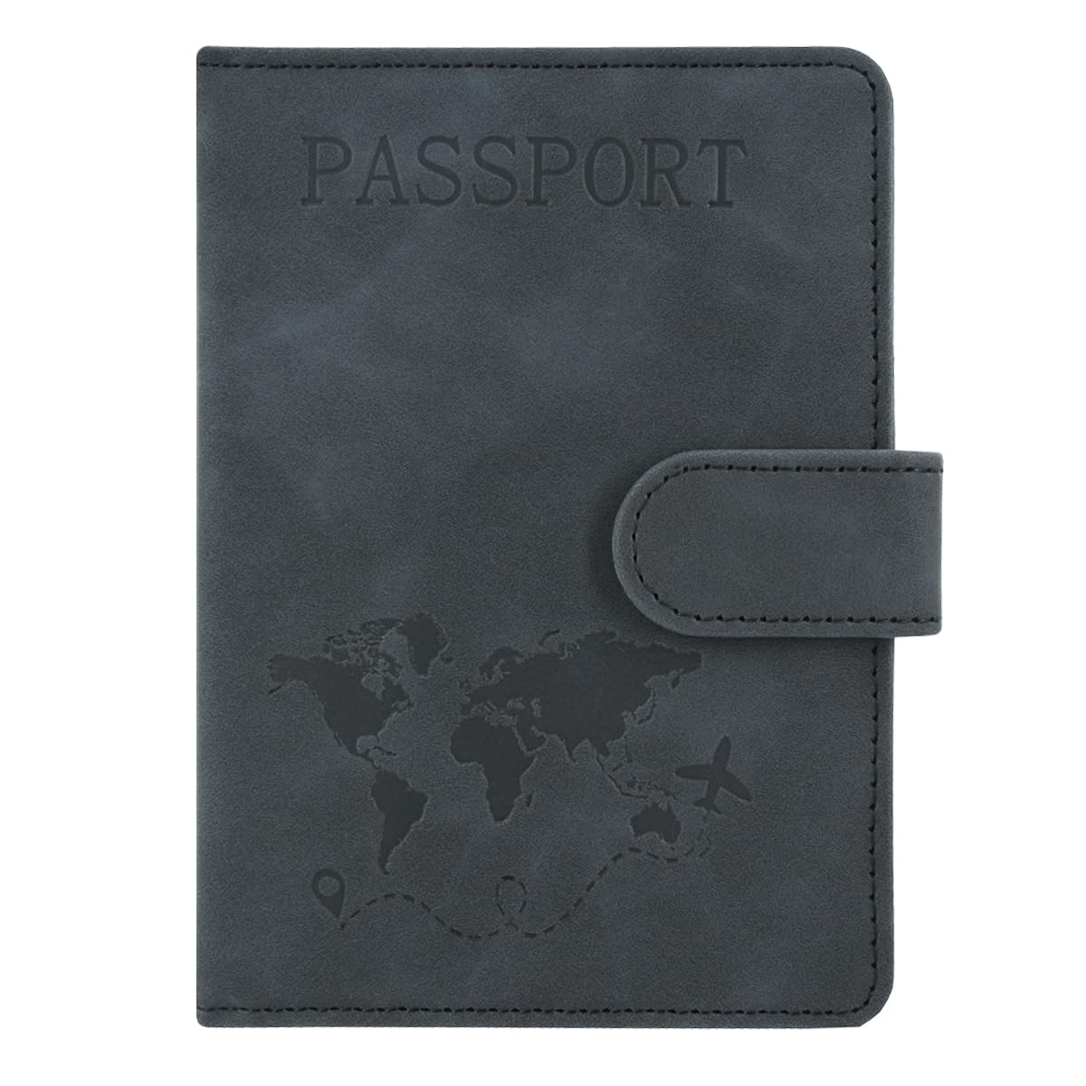 RFID Blocking Passport Holder Travel Wallet for Men & Women Black