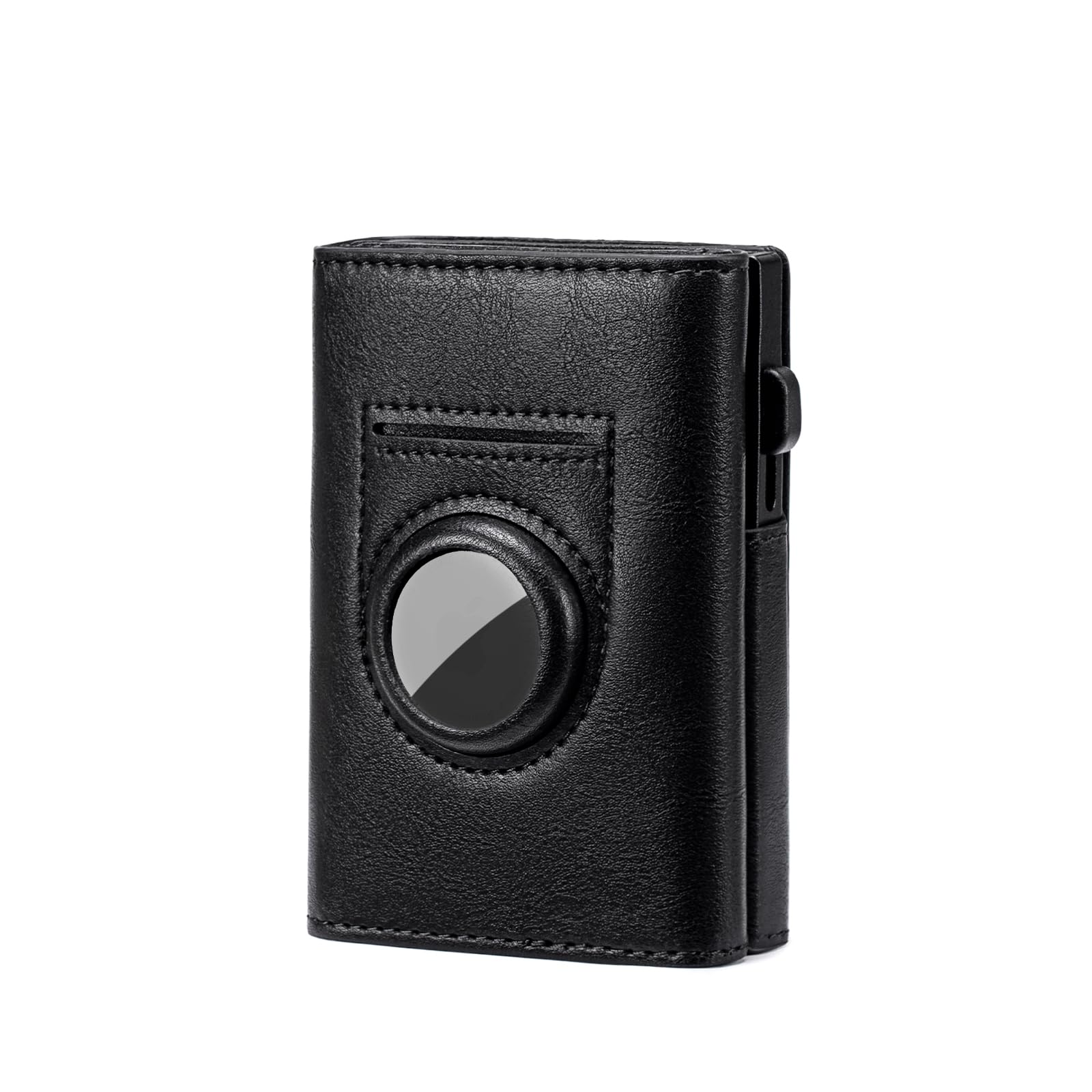 RFID Blocking Smart Leather Wallet for Men with AirTag Holder & Pop - Up Card Case - Abbycart