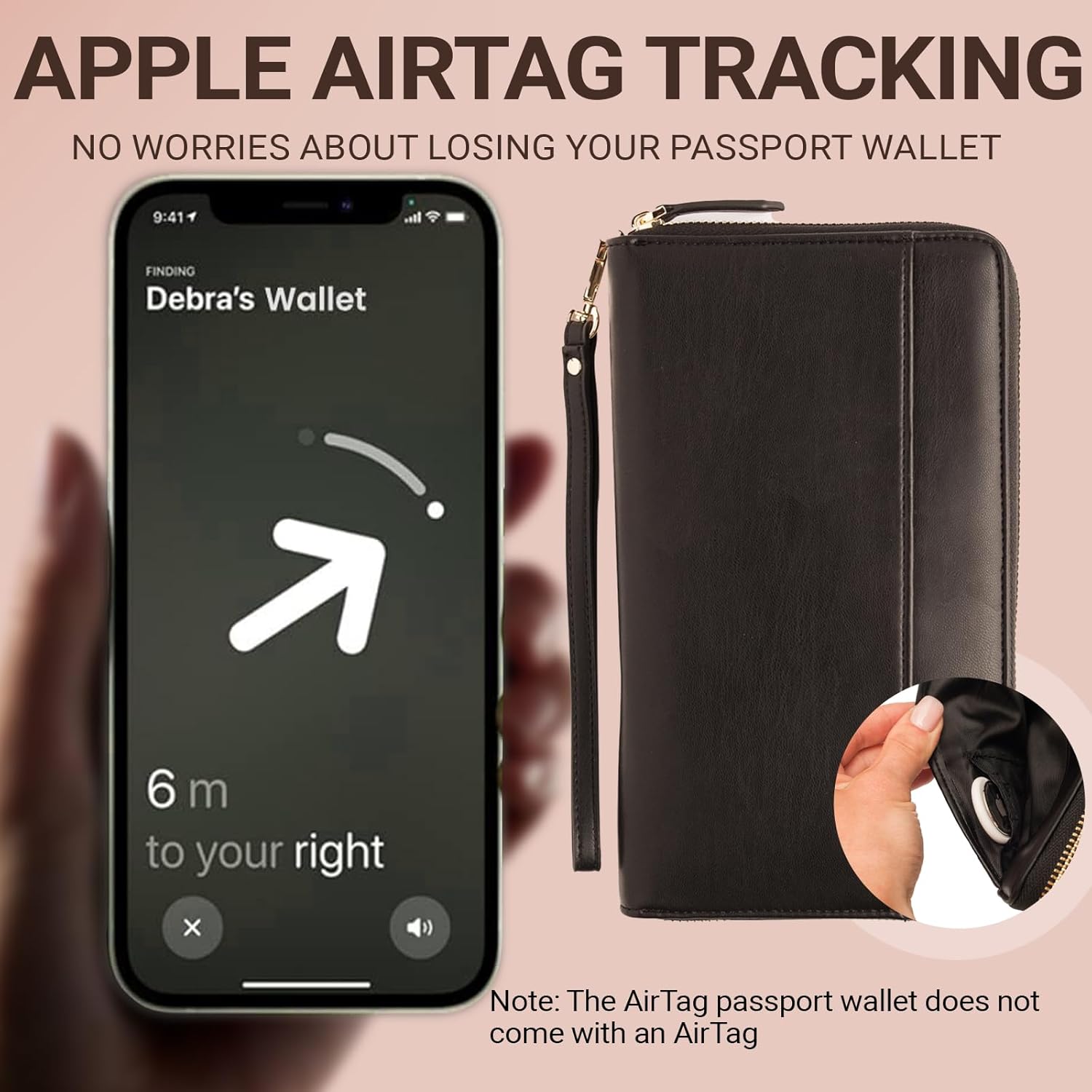 RFID - Blocking Travel Document Organizer with AirTag Holder – Secure Passport Wallet for Family Trips - Abbycart