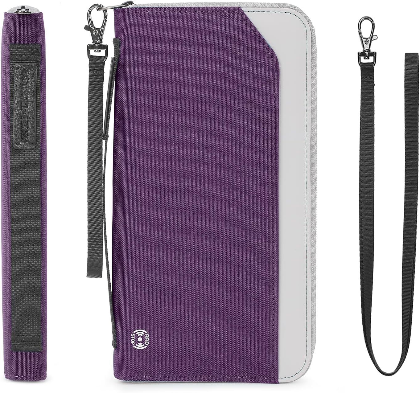 RFID Family Passport Wallet with AirTag Holder - Large Capacity Travel Organizer - Abbycart