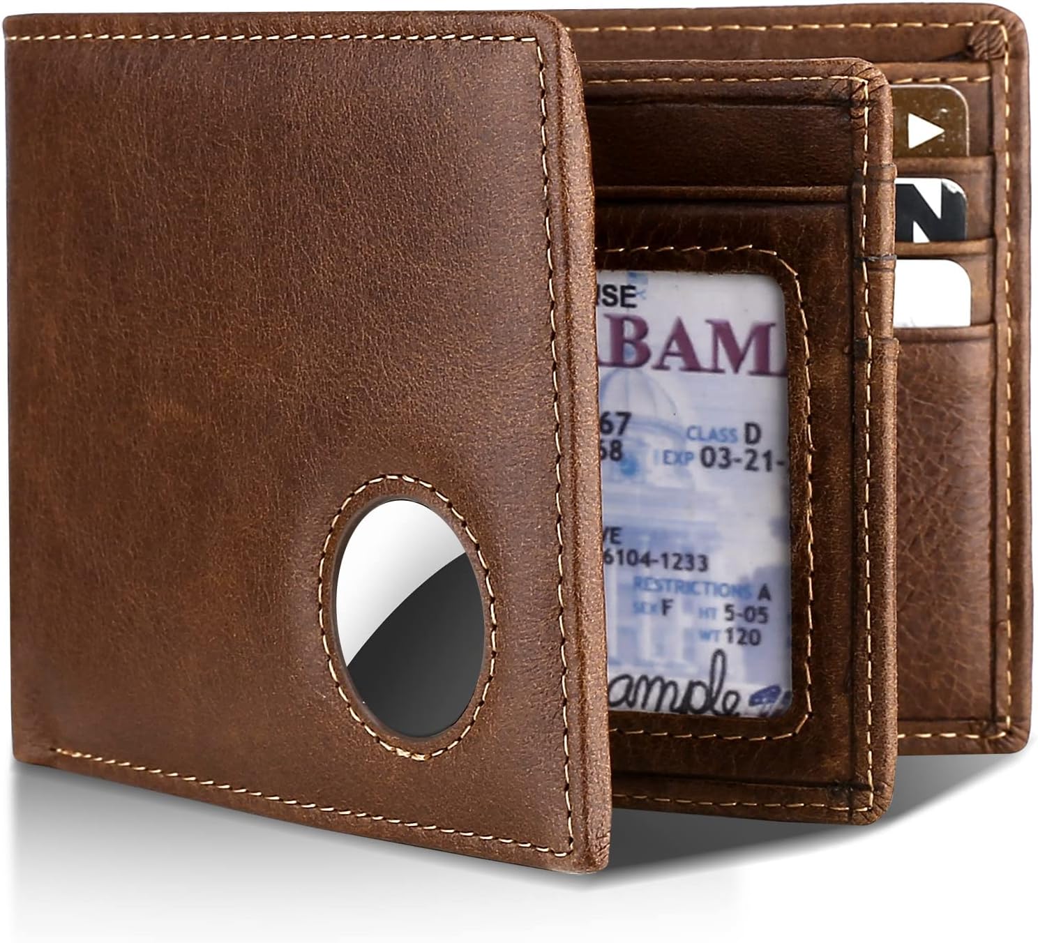 Husk N Hoof Men's RFID Blocking Leather Wallet - 12 Card Slots, 5 Hidden Pockets, Crunch Brown