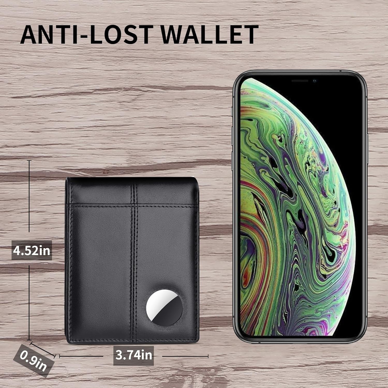 RFID Leather AirTag Wallet for Men – Slim Bifold with 15 Card Slots and Gift Box - Abbycart