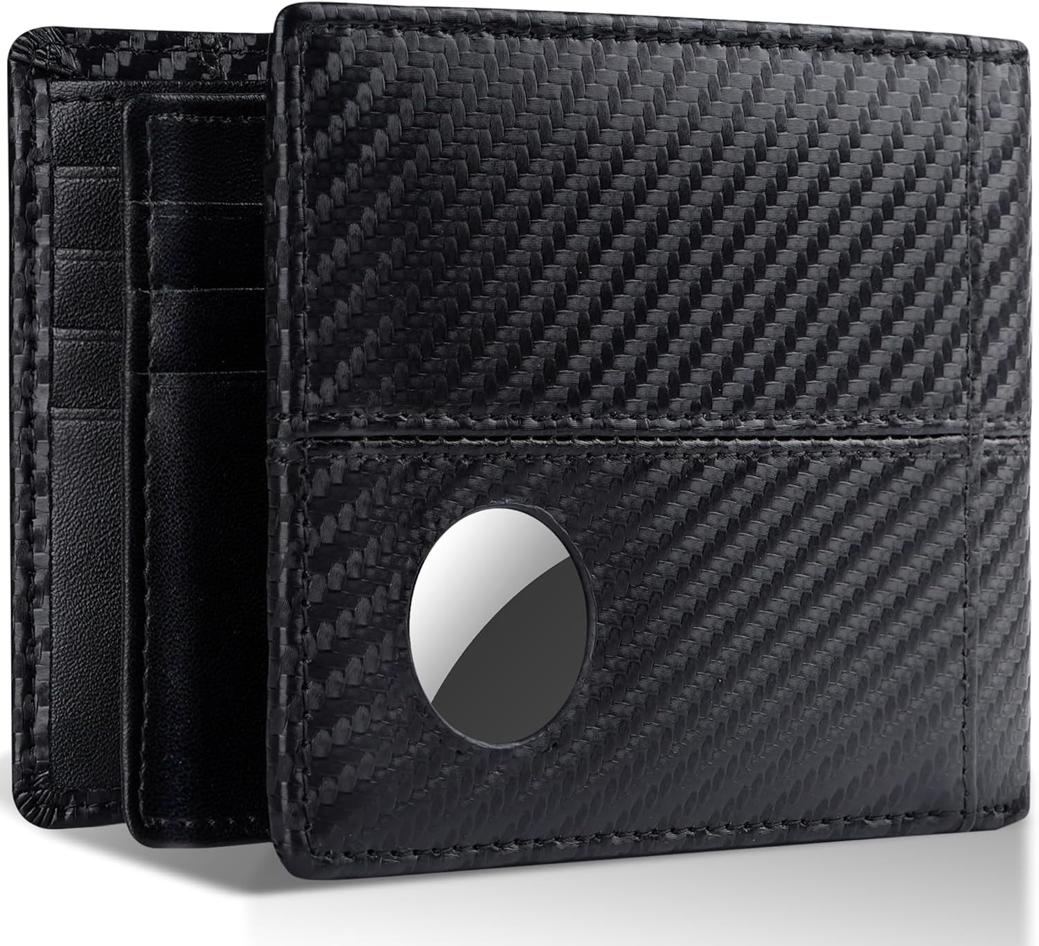 RFID Leather AirTag Wallet for Men – Slim Bifold with 15 Card Slots and Gift Box - Abbycart