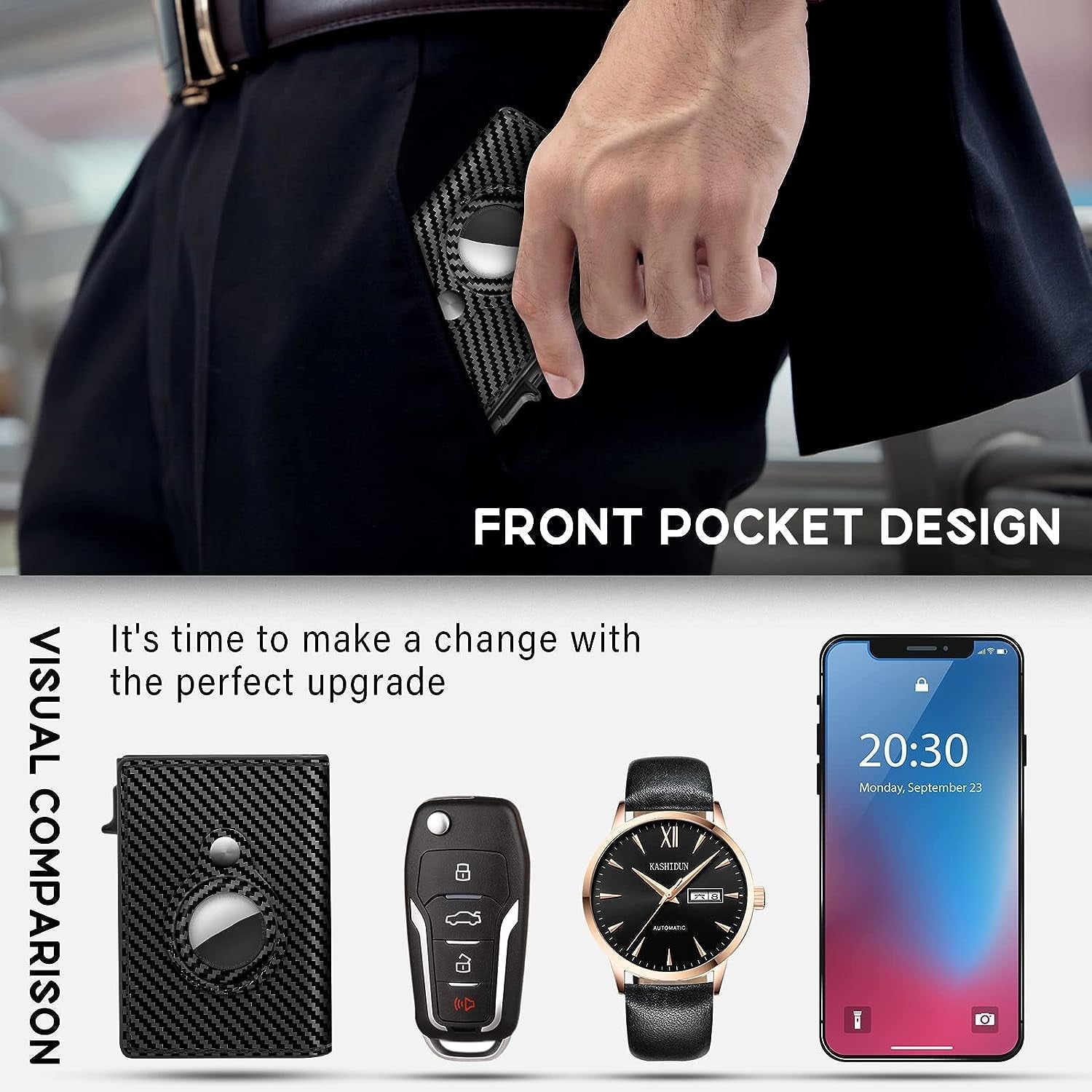 RFID Leather AirTag Wallet - Slim, Secure Card Holder for Men - Abbycart