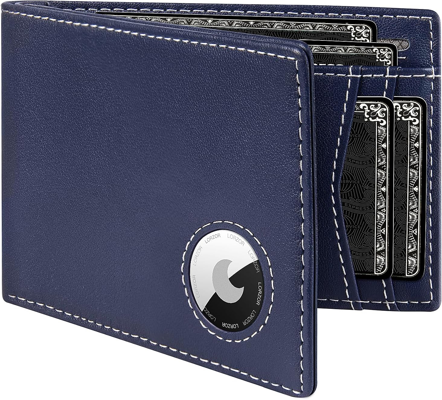 RFID Leather Wallet for Men with AirTag Holder: Secure & Stylish
