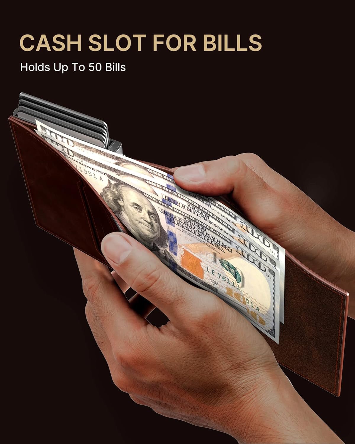 RFID Leather Wallet for Men with AirTag Holder – Slim, Minimalist Card Holder - Abbycart