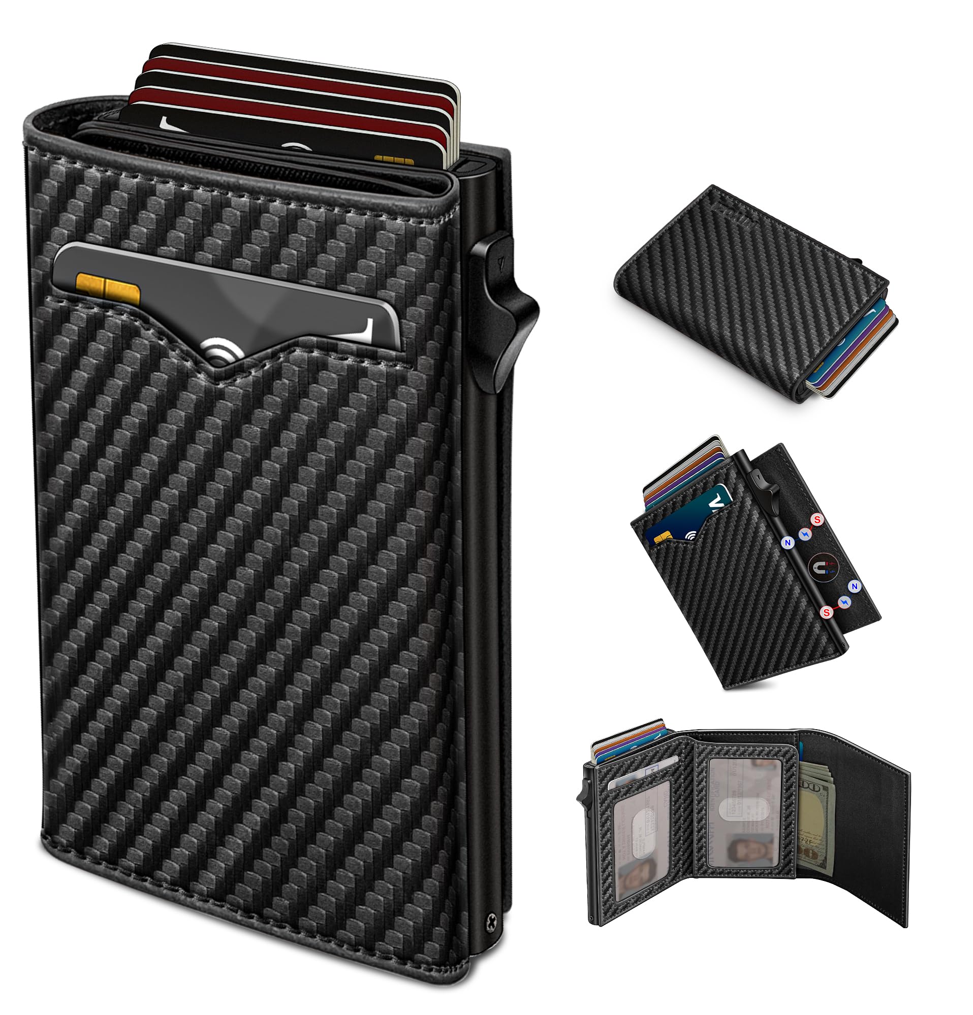 RFID Leather Wallet – Slim Pop - Up Men’s Wallet - Abbycart