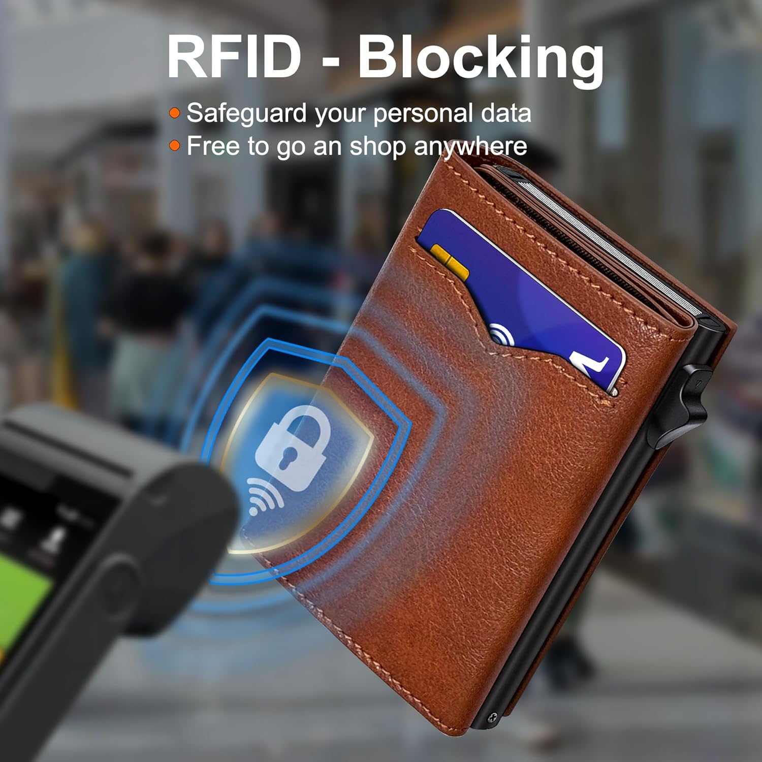 RFID Leather Wallet – Slim Pop - Up Men’s Wallet - Abbycart