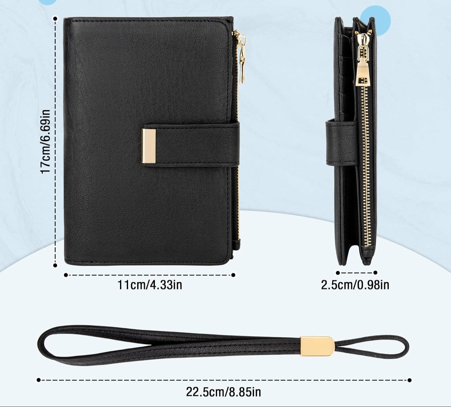 RFID Passport Holder with AirTag Slot – Leather Travel Wallet - Abbycart