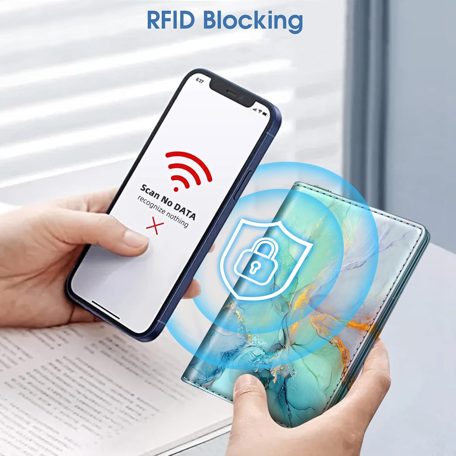 RFID Passport Holder with AirTag Slot – Slim Travel Wallet - Abbycart