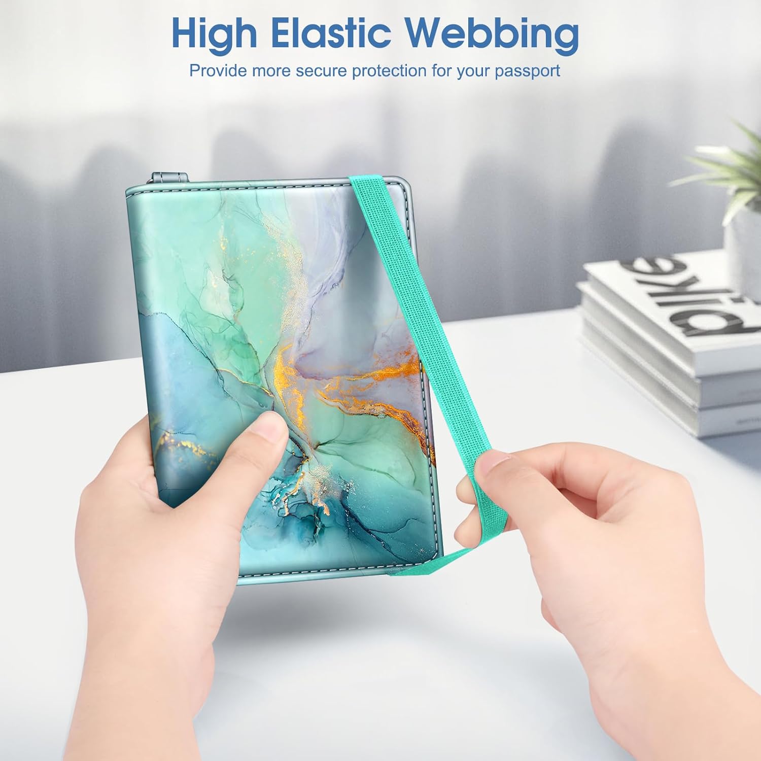 RFID Passport Holder with AirTag Slot – Slim Travel Wallet - Abbycart