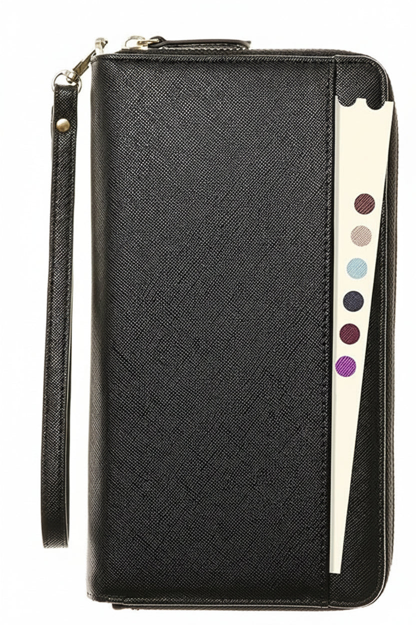 RFID Passport Wallet with AirTag Holder, Family Travel Organizer