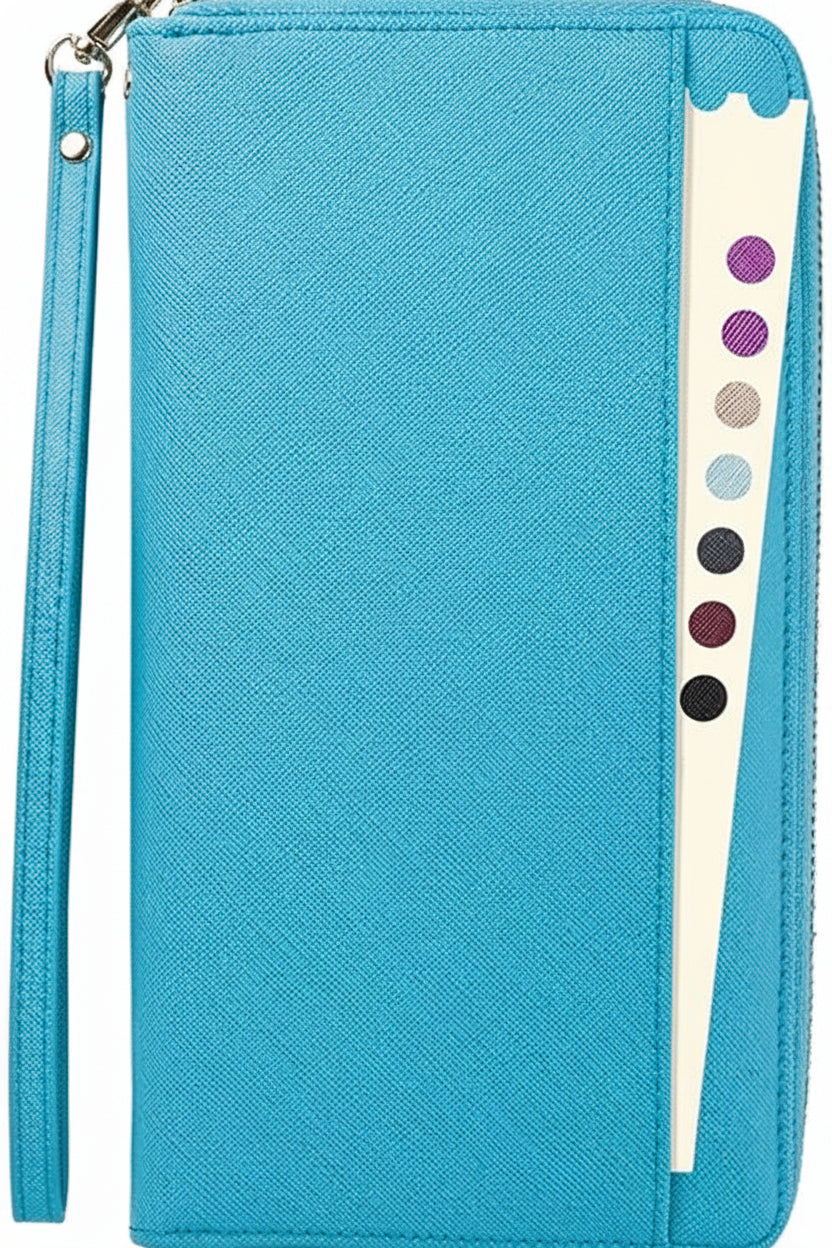 RFID Passport Wallet with AirTag Holder, Family Travel Organizer