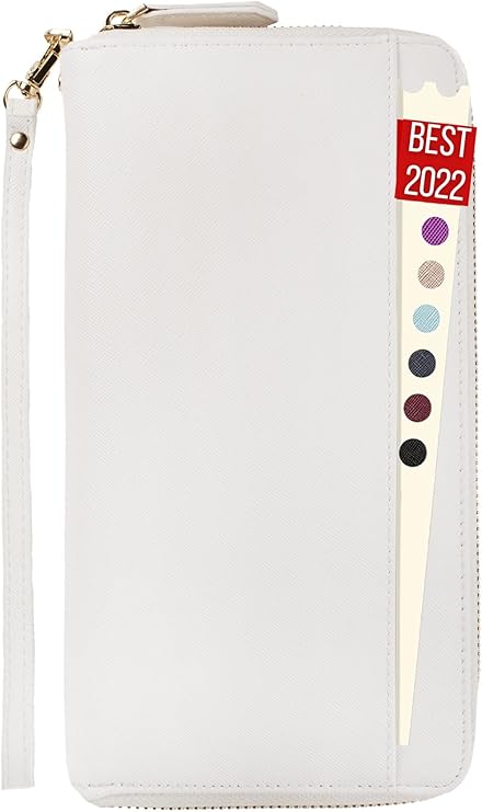 RFID Passport Wallet with AirTag Holder, Family Travel Organizer