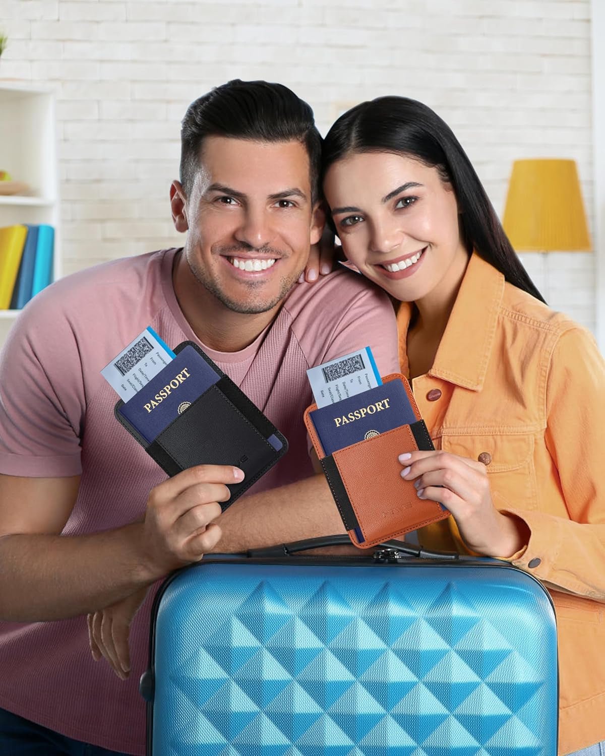 RFID Passport Wallet with AirTag Holder | Minimalist Travel Accessory - Abbycart