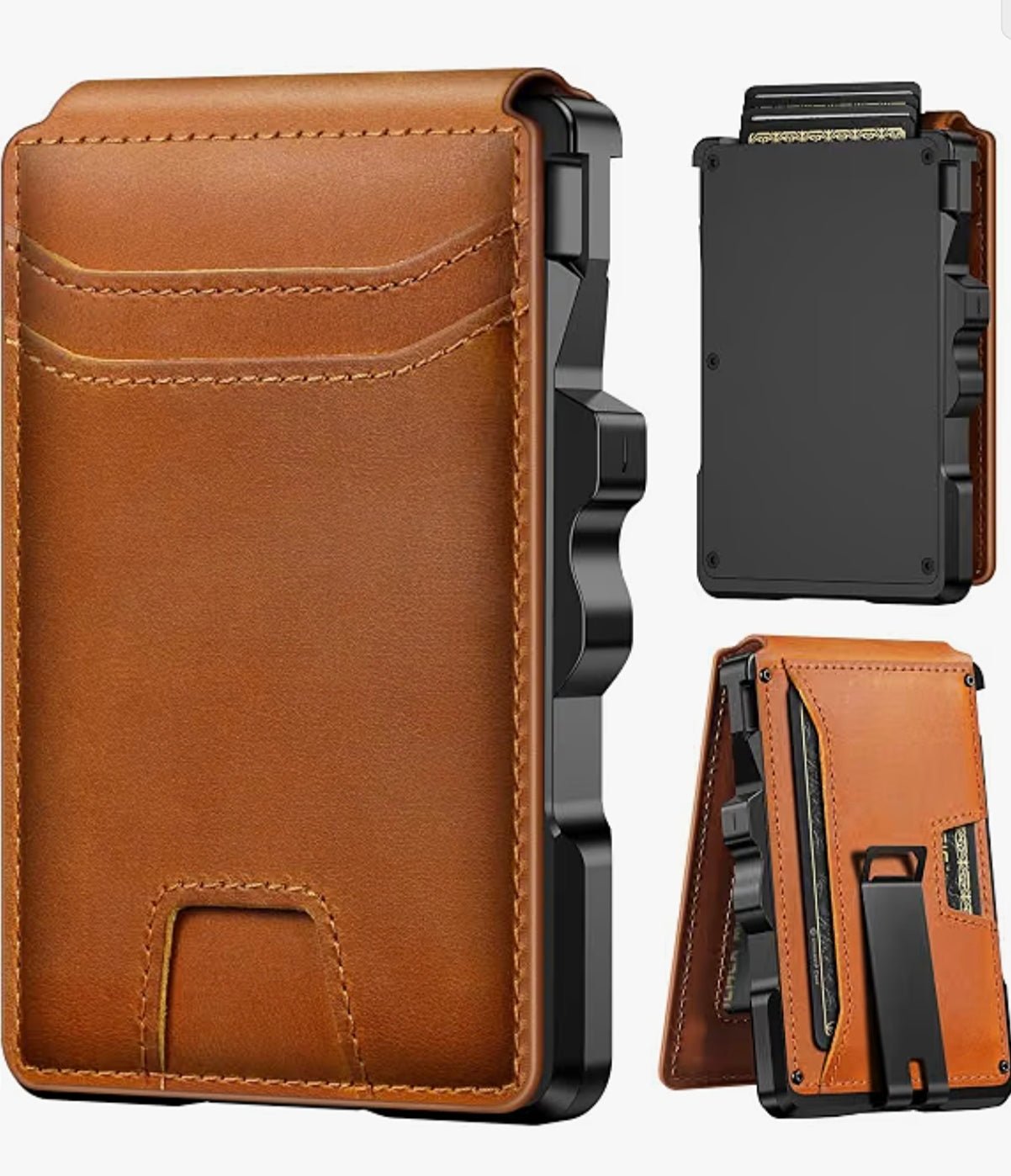 RFID Pop-Up Wallet for Men with Money Clip – Slim Metal