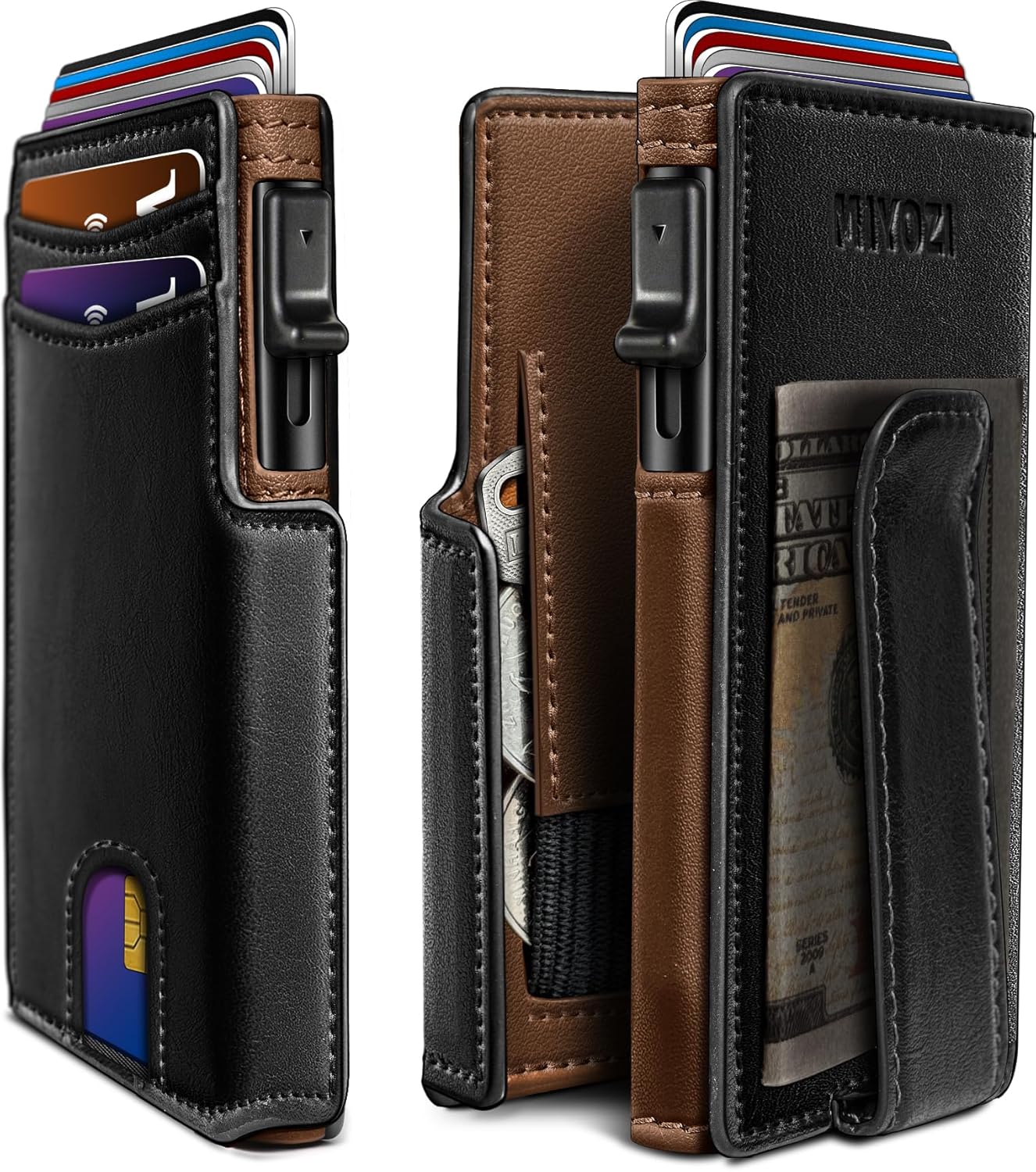 RFID Slim Wallet for Men with Pop - Up Card Holder & Coin Slot - Abbycart